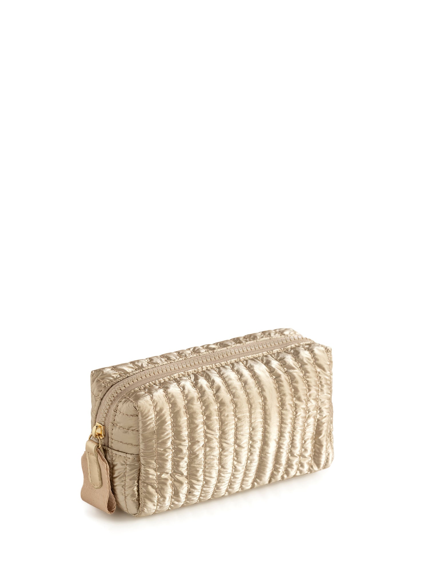 Shiraleah Logan Small Boxy Cosmetic Pouch GOLD