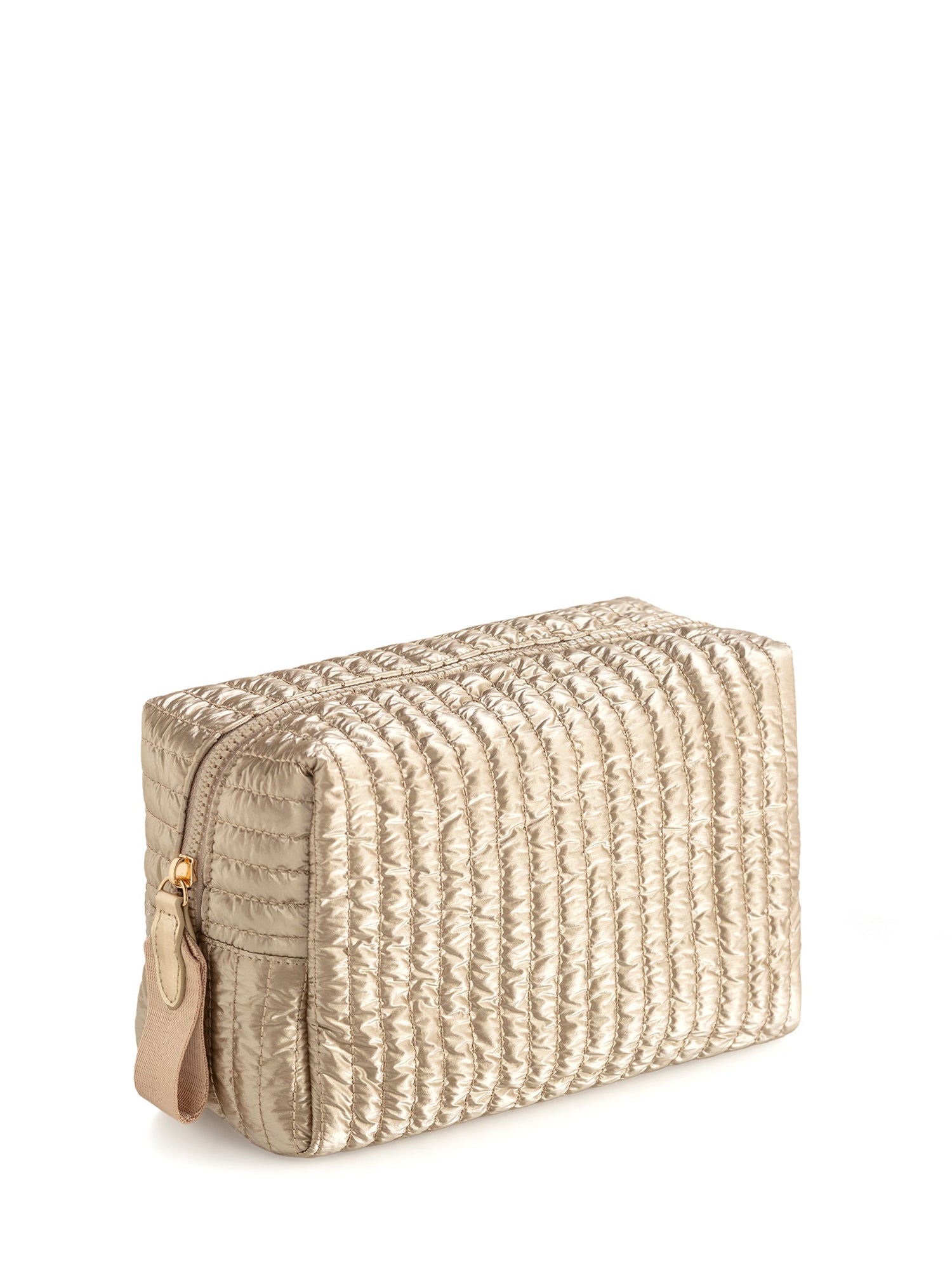 Shiraleah Logan Large Boxy Cosmetic Pouch GOLD