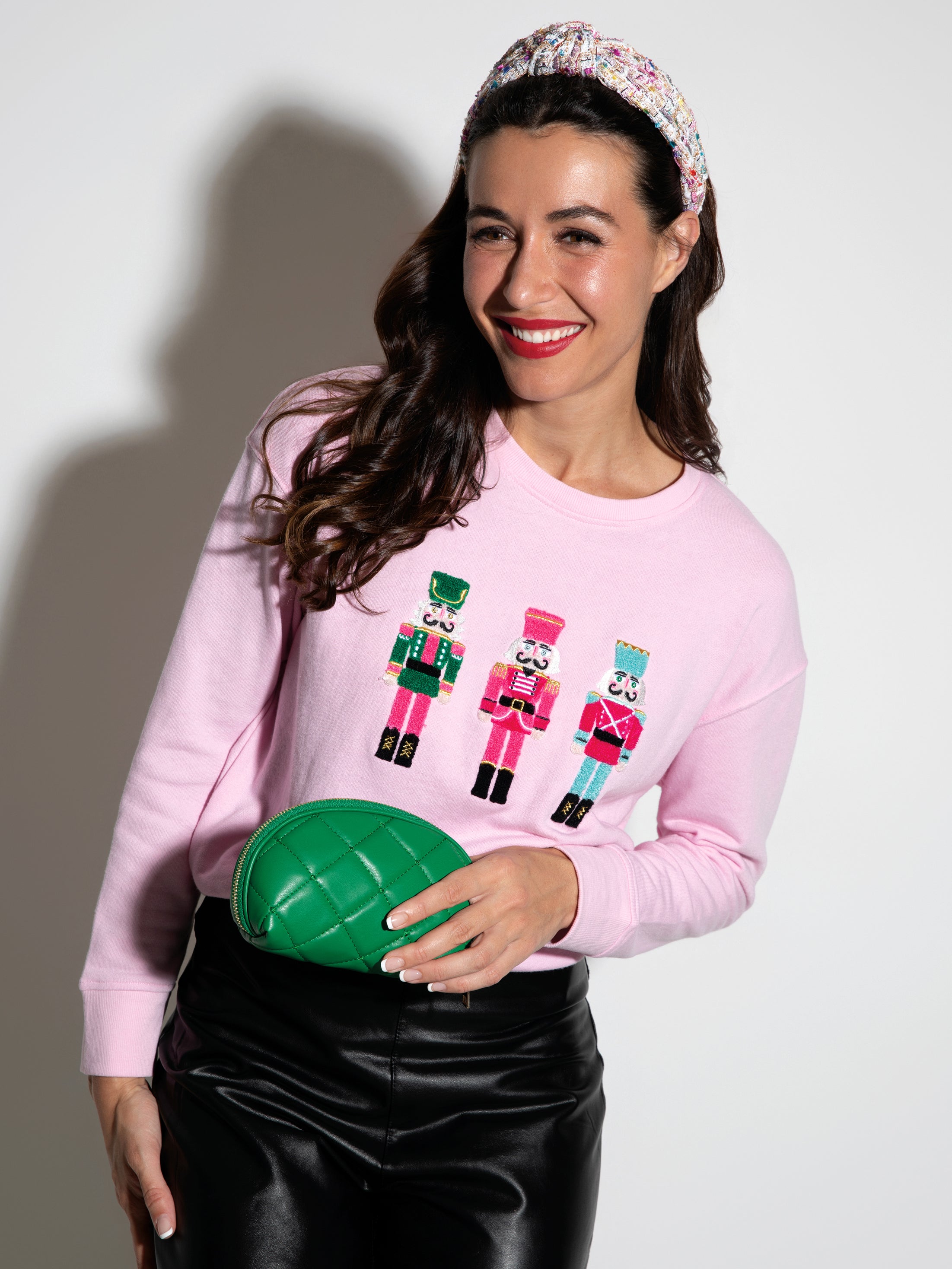 Shiraleah Nutcracker Classic Sweatshirt, Blush