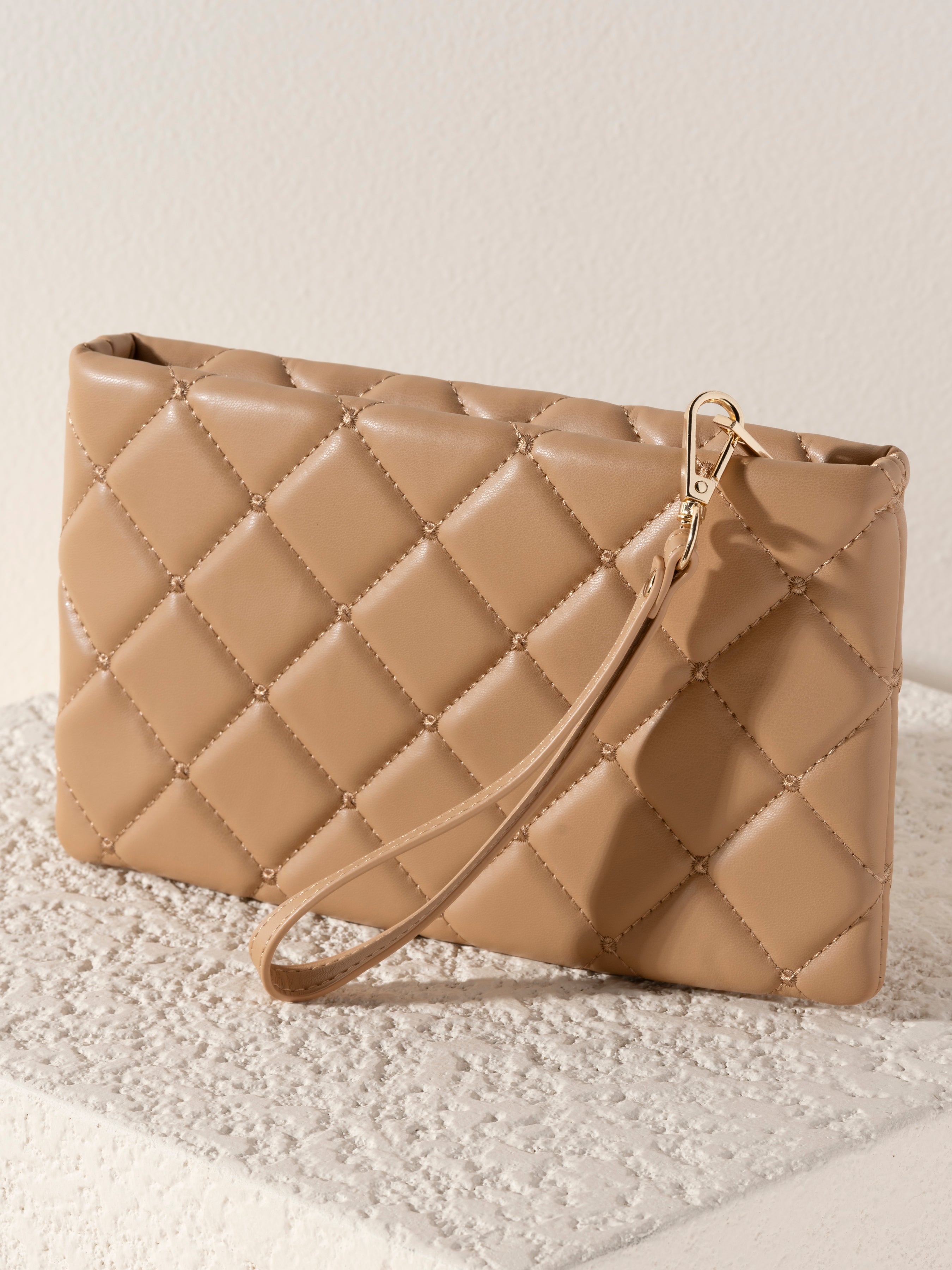 Shiraleah Mademoiselle Wristlet TAN