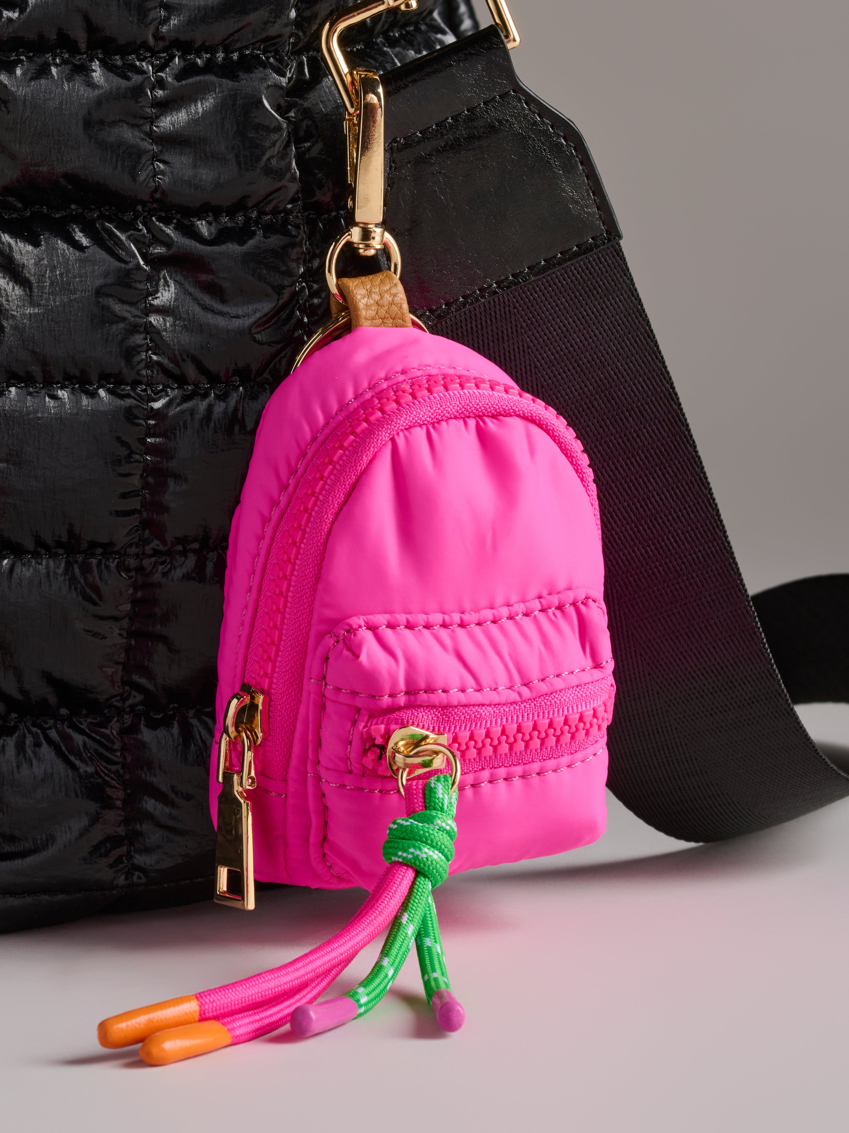 Shiraleah Ezra Mini Backpack Bag Charm MAGENTA