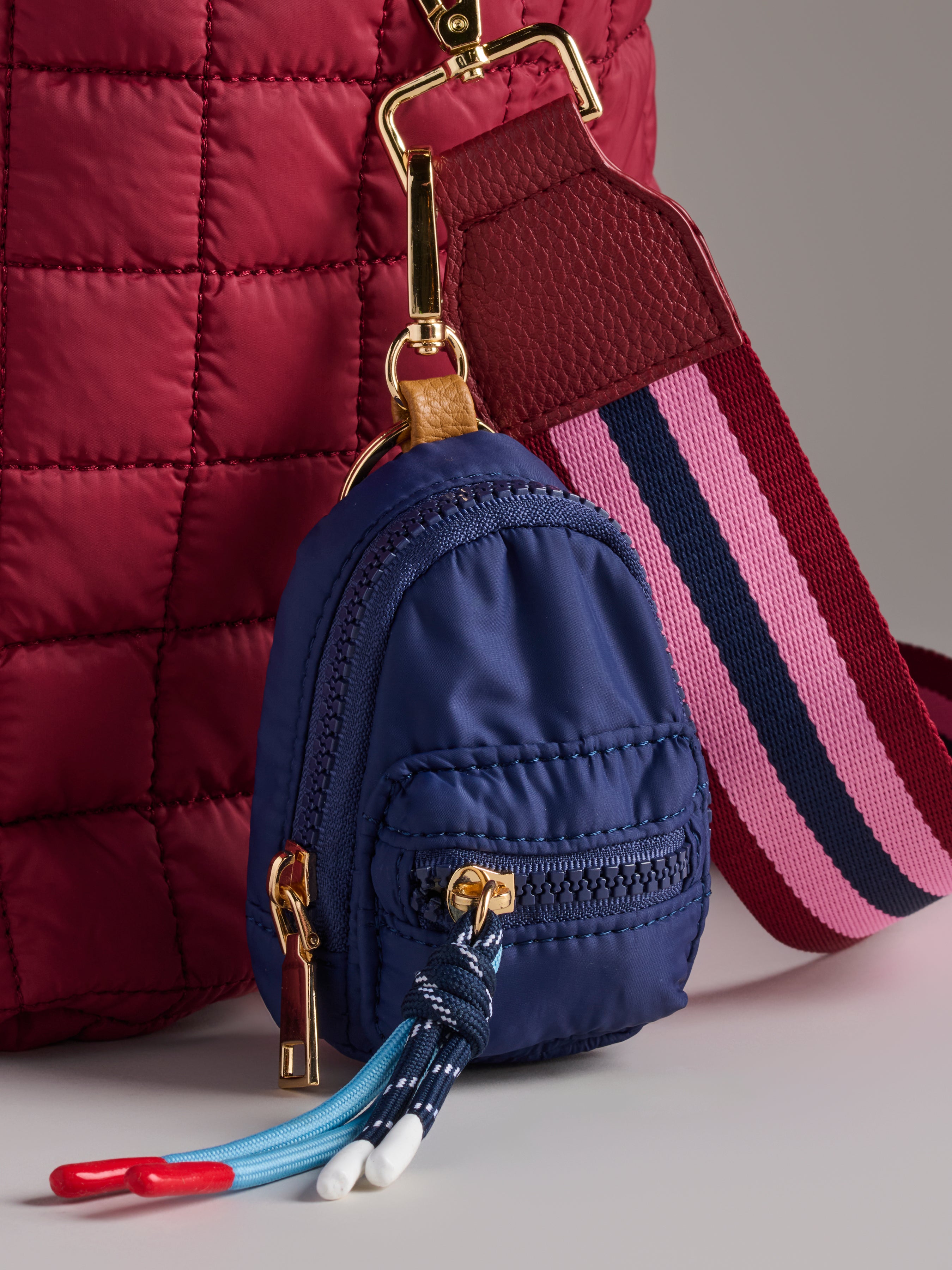 Shiraleah Ezra Mini Backpack Bag Charm NAVY