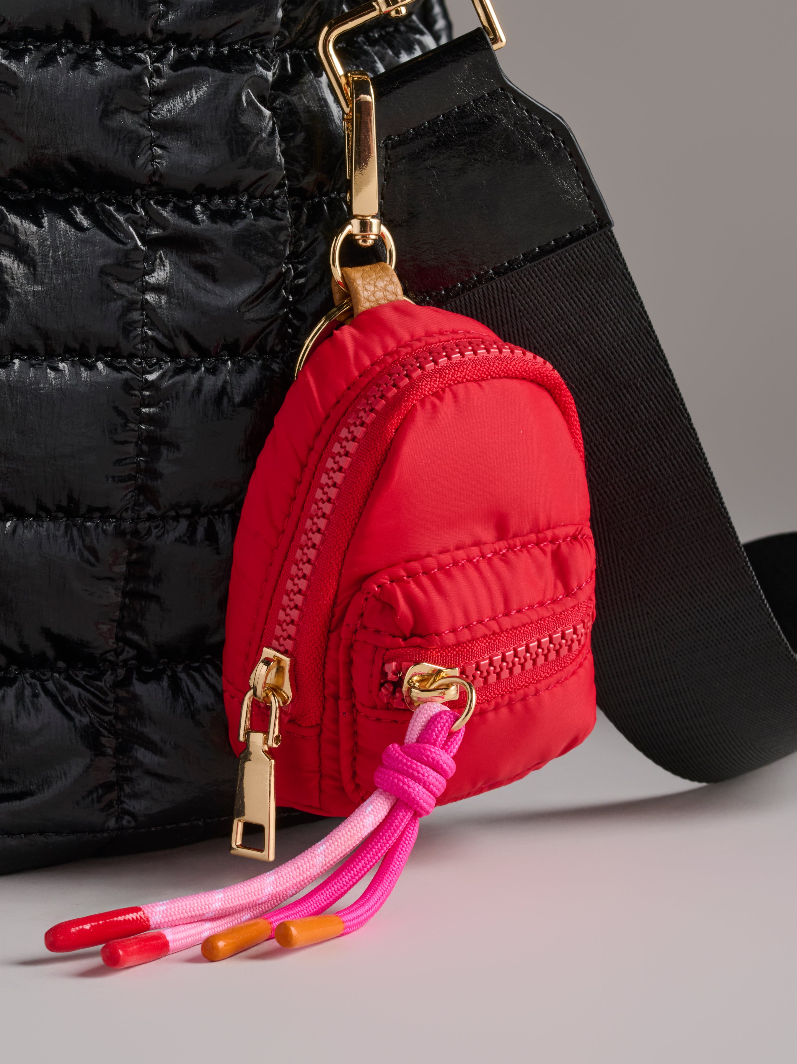 Shiraleah Ezra Mini Backpack Bag Charm RED
