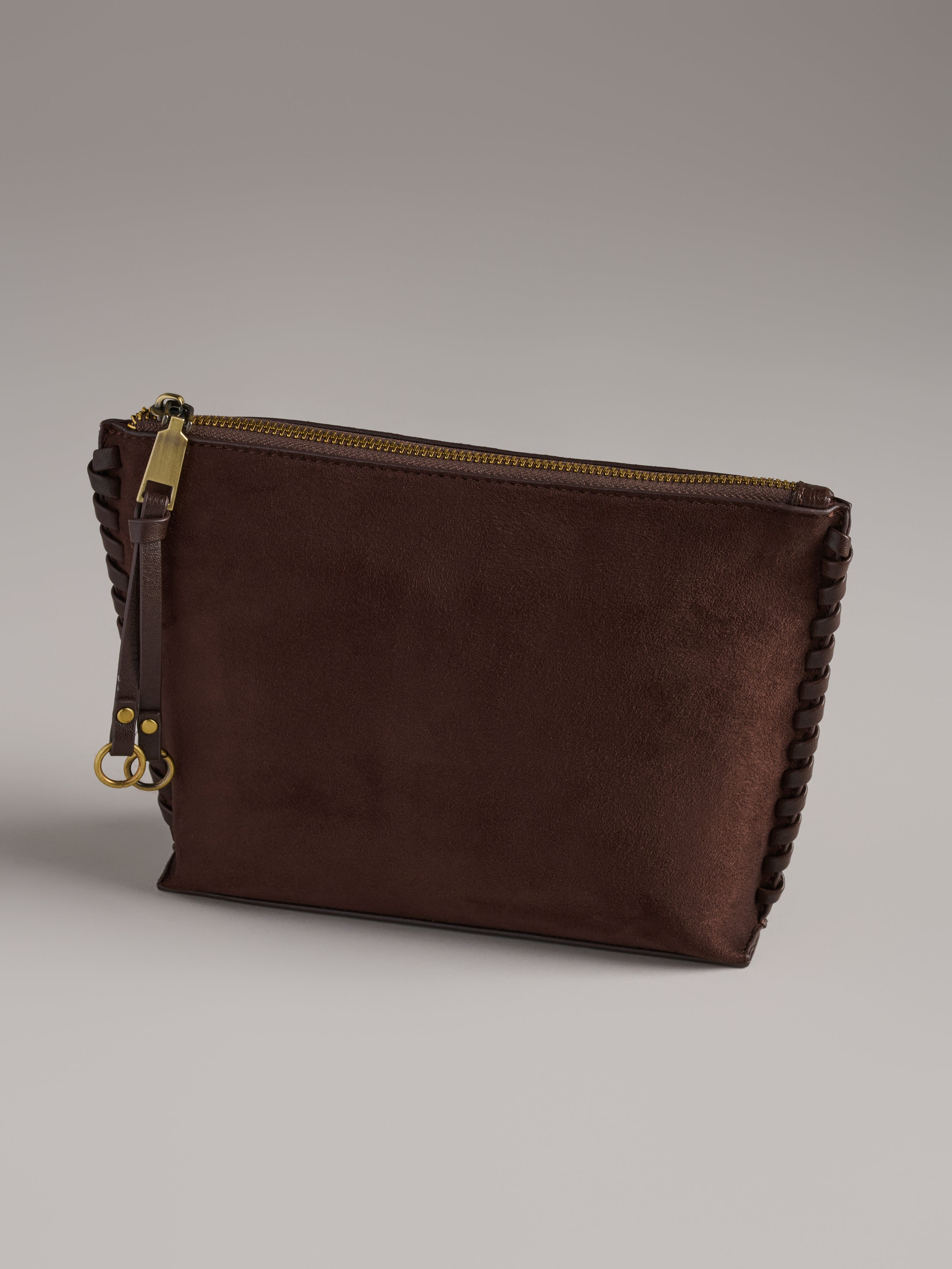 Shiraleah Piper Zip Pouch CHOCOLATE