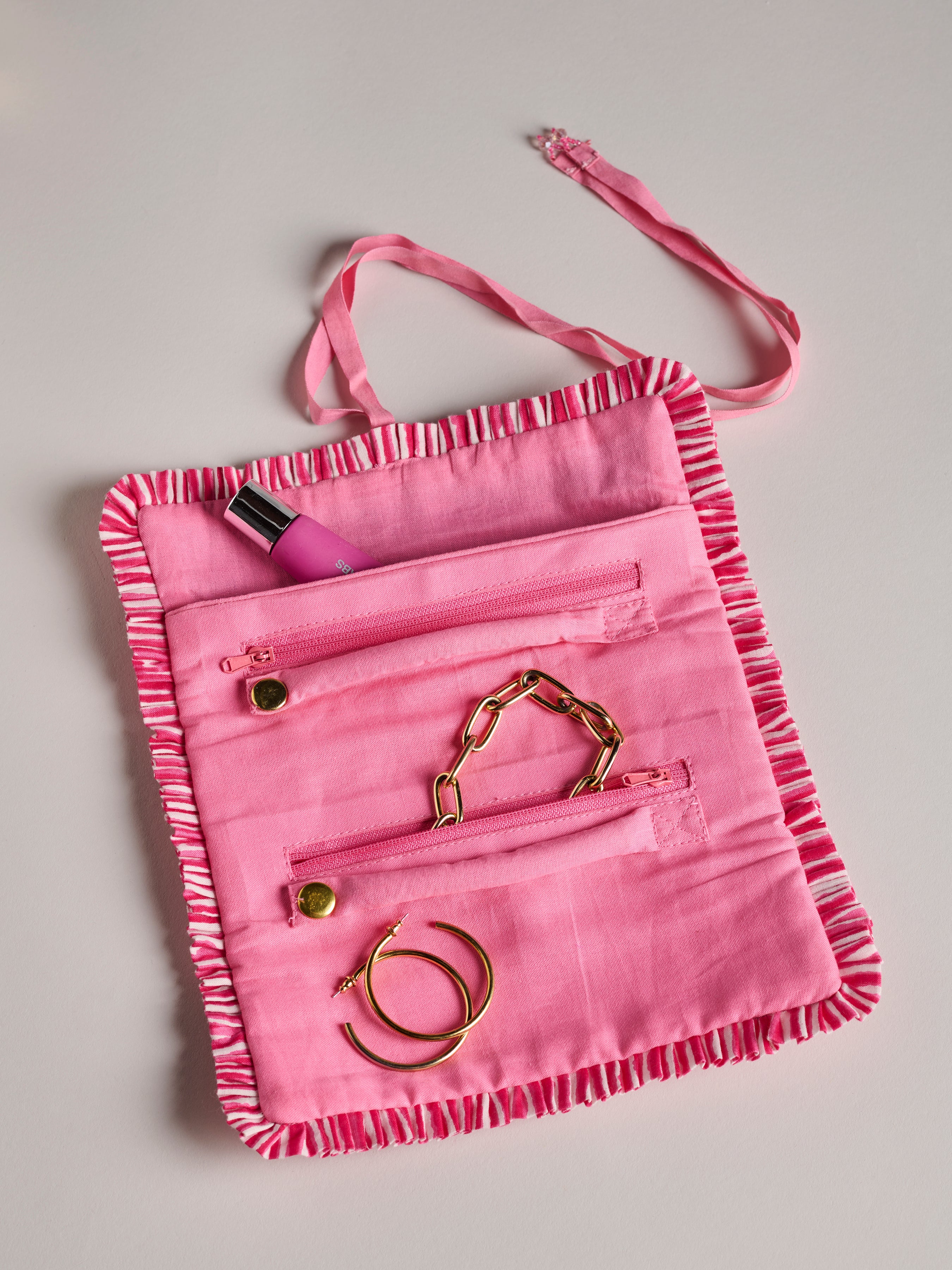 Shiraleah Elle Jewelry Roll PINK