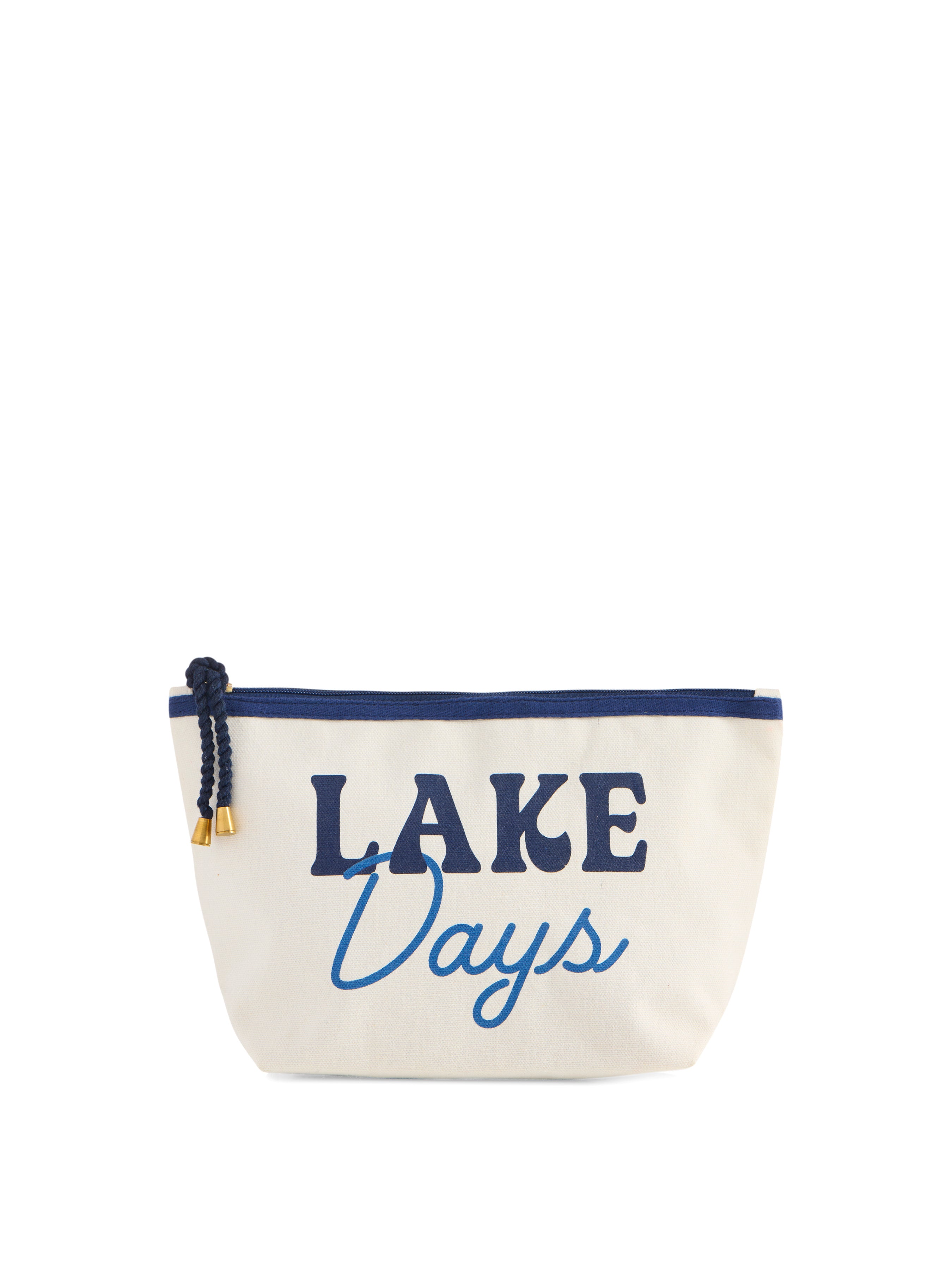 Shiraleah "Lake Days" Zip Pouch, Ivory