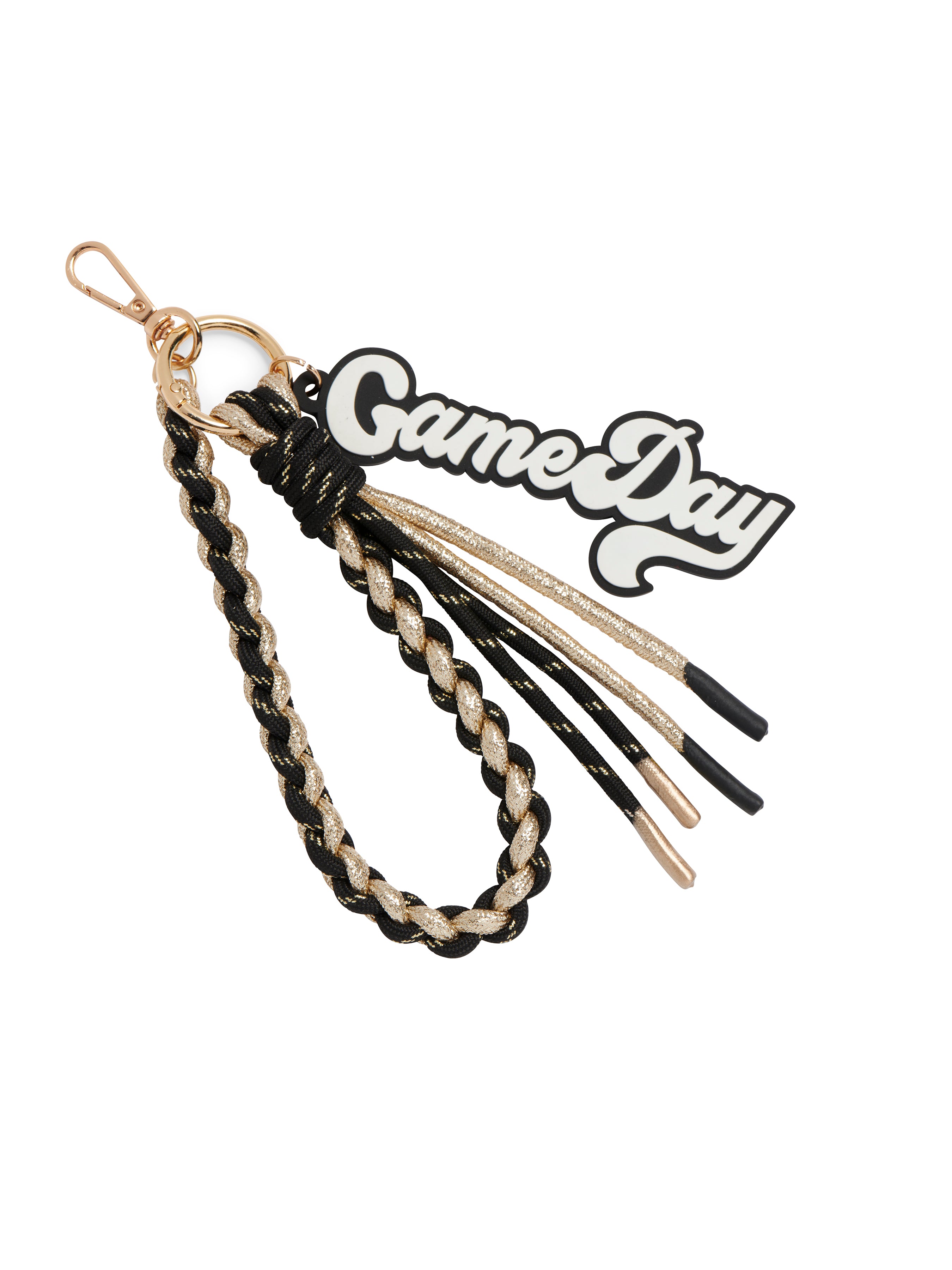 Shiraleah Game Day Bag Charm/Key Ring Black