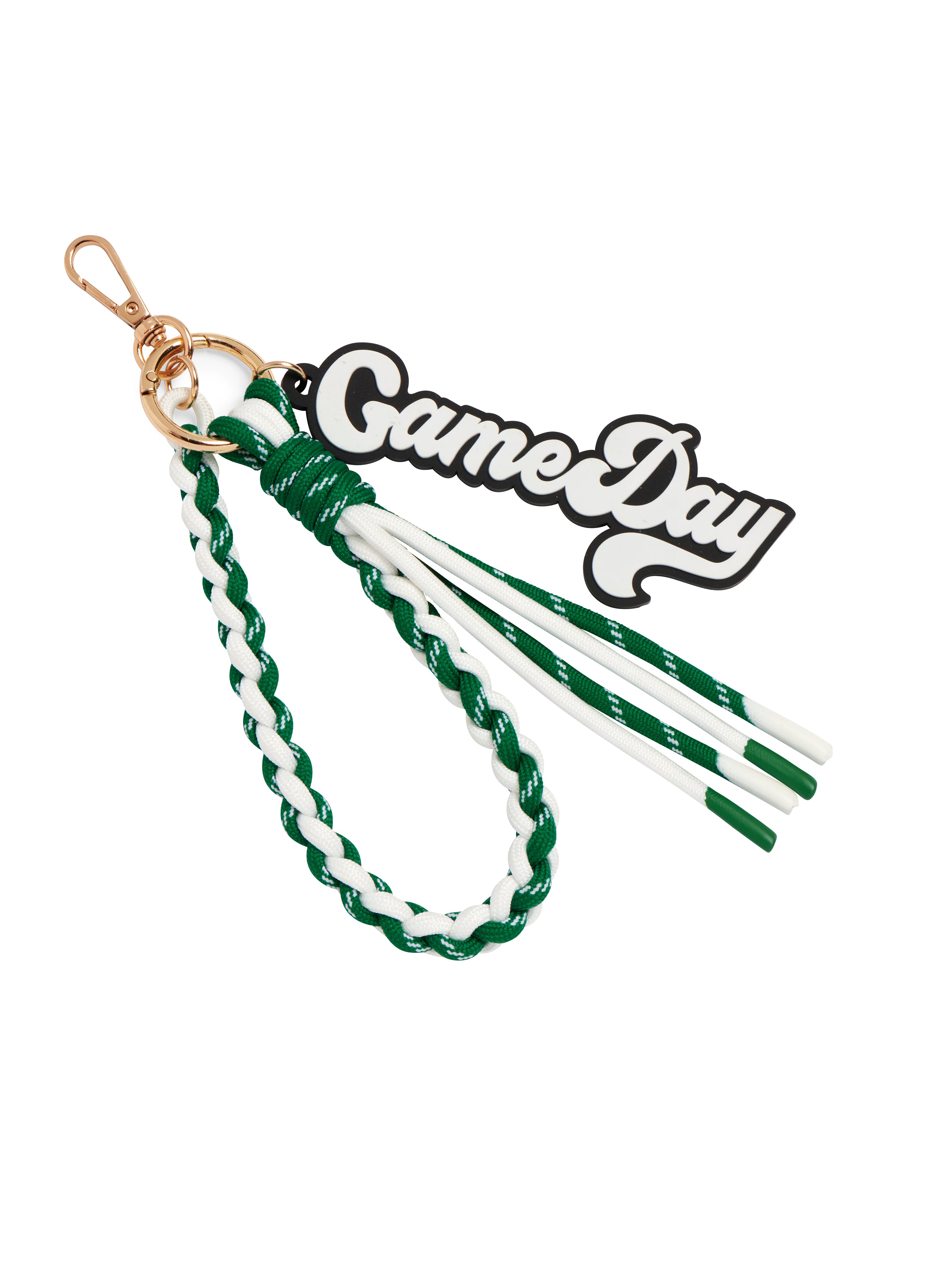 Shiraleah Game Day Bag Charm/Key Ring Green