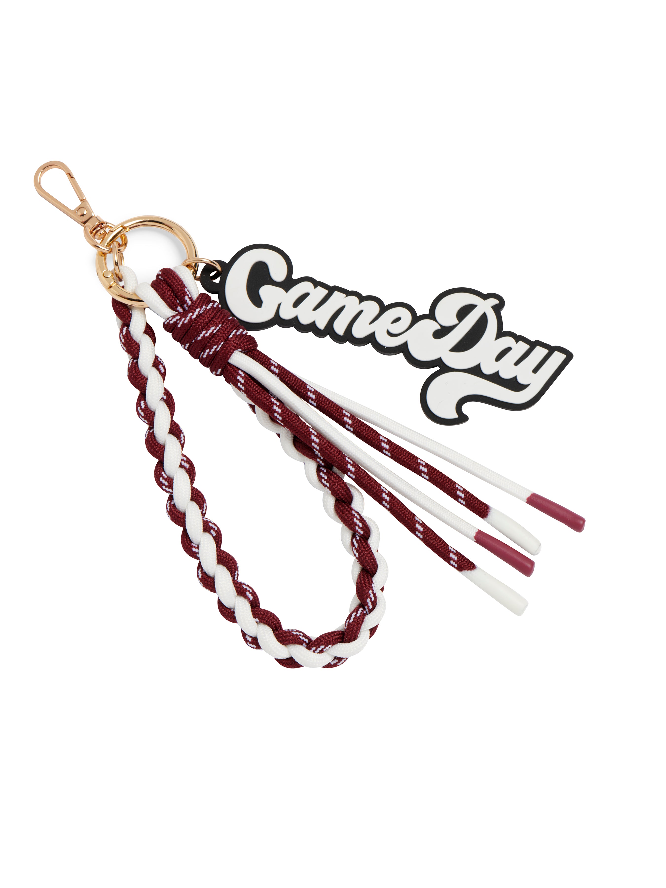Shiraleah Game Day Bag Charm/Key Ring Maroon