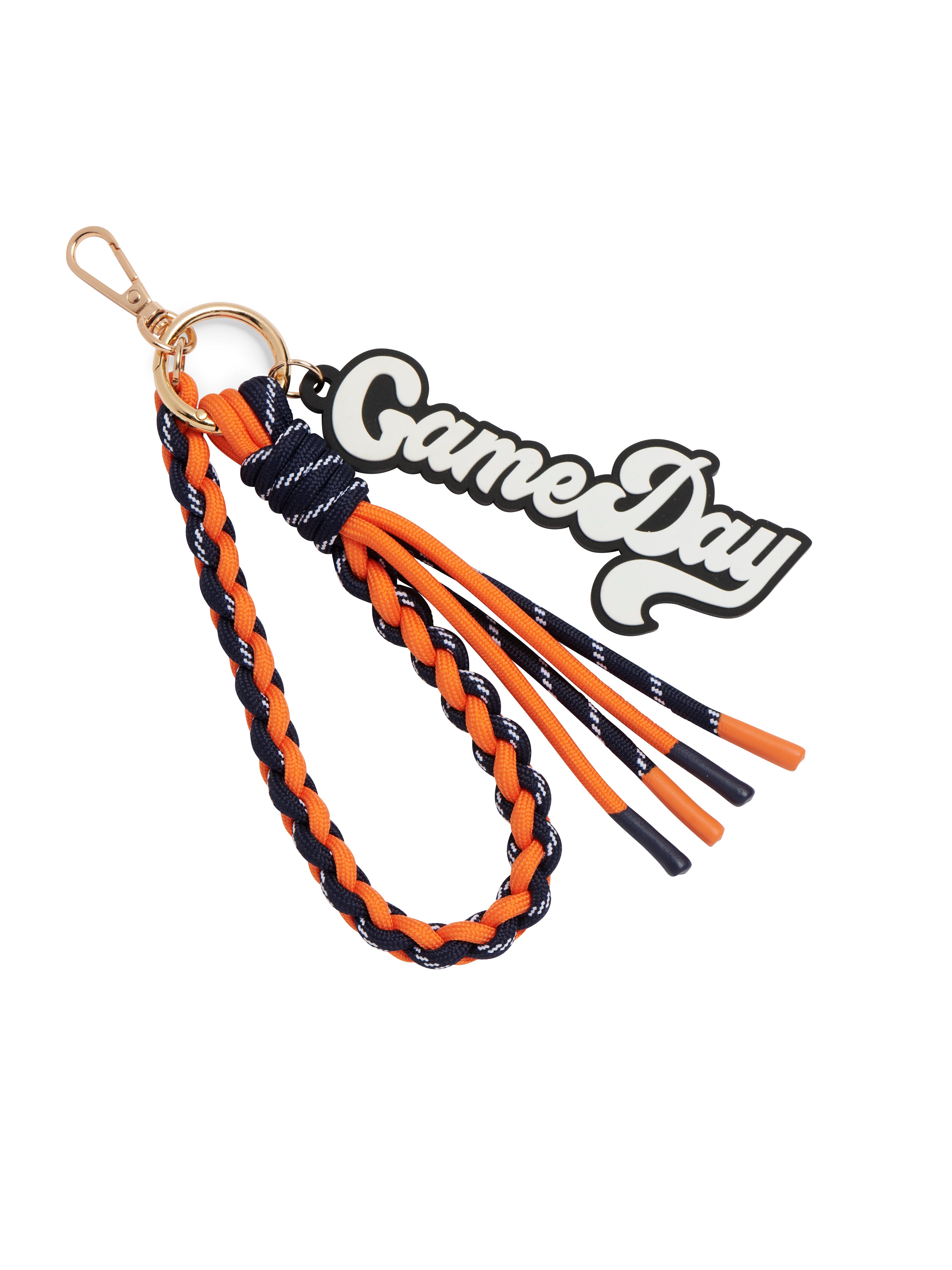 Shiraleah Game Day Bag Charm/Key Ring Navy