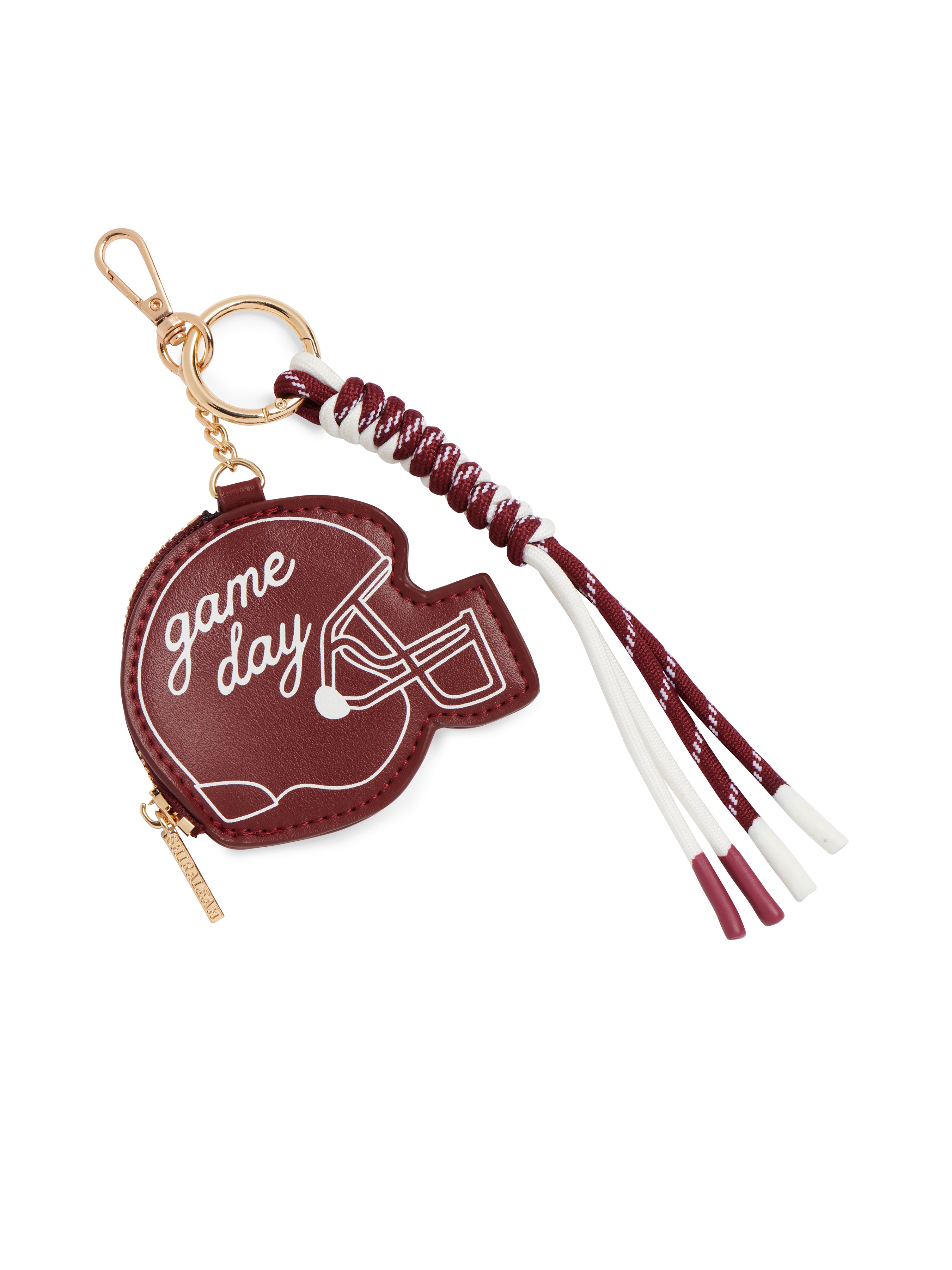 Shiraleah Helmet Bag Charm/Key Ring Maroon