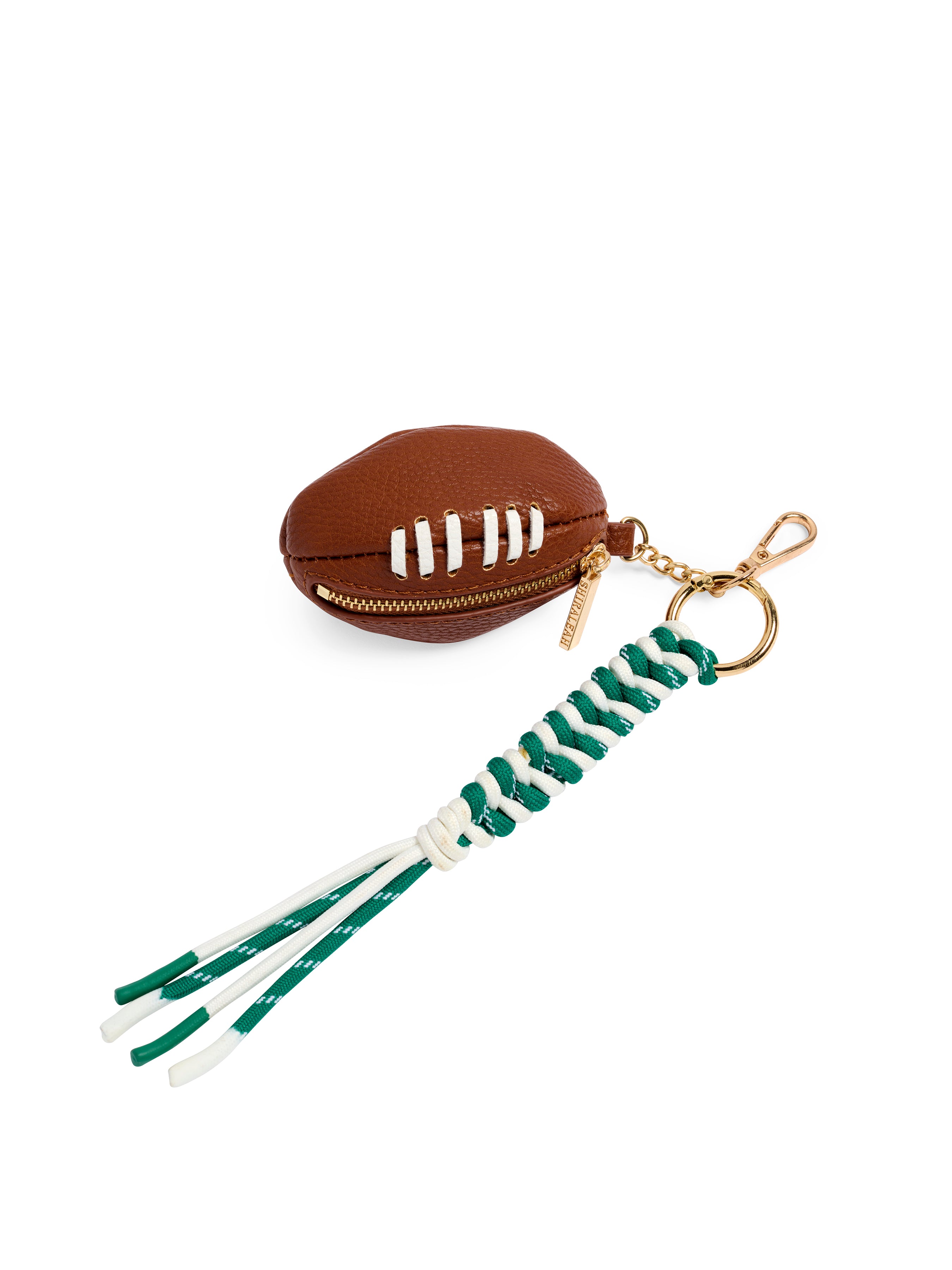 Shiraleah Football Bag Charm/Key Ring Green