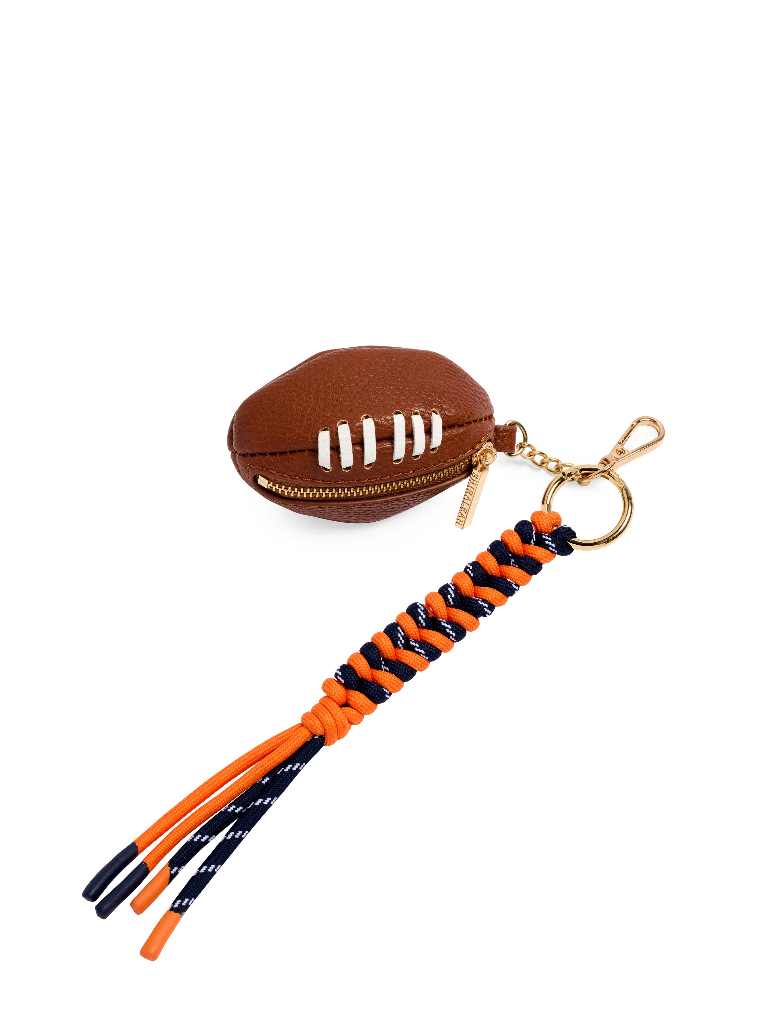 Shiraleah Football Bag Charm/Key Ring Navy