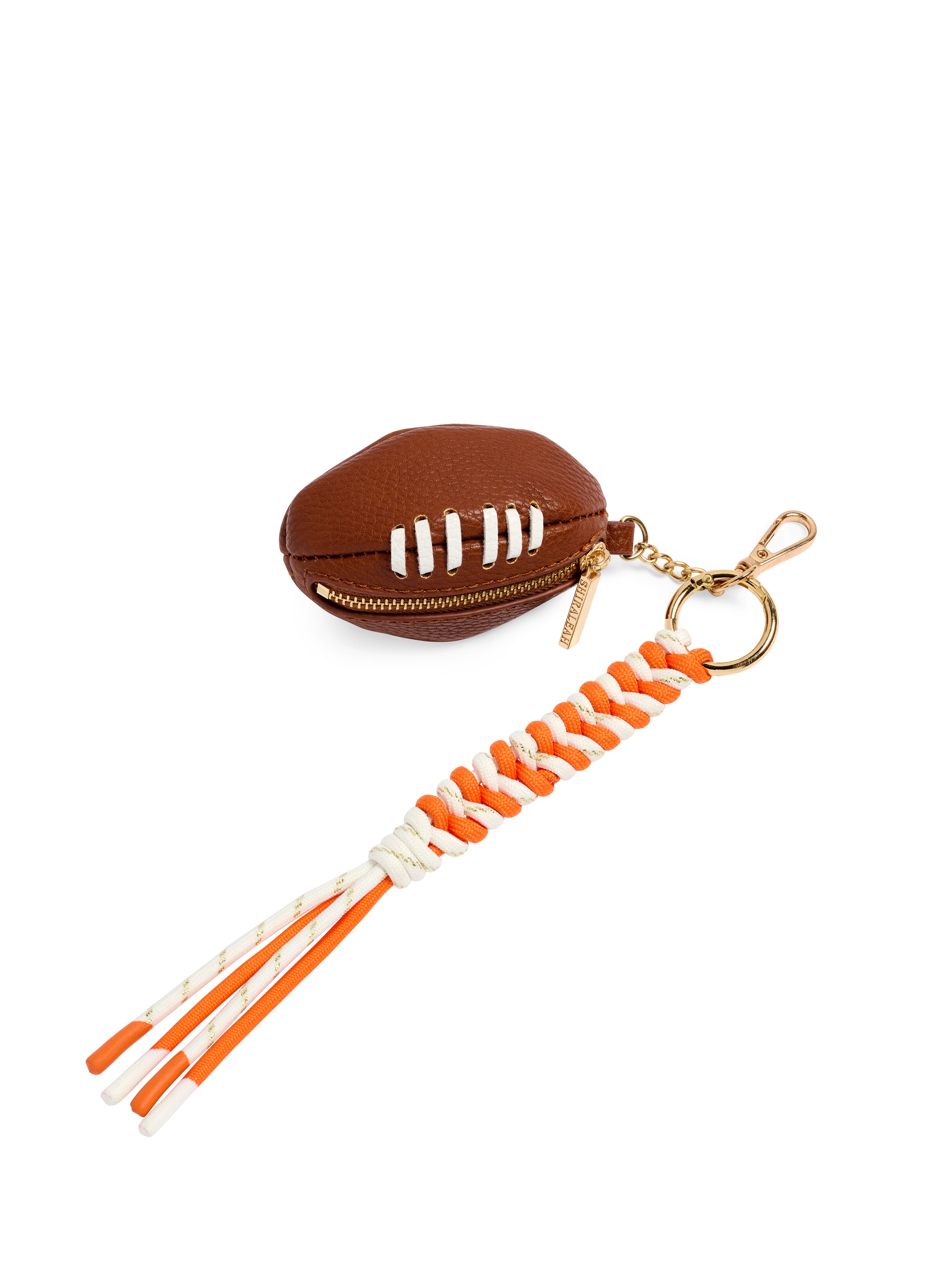 Shiraleah Football Bag Charm/Key Ring Orange