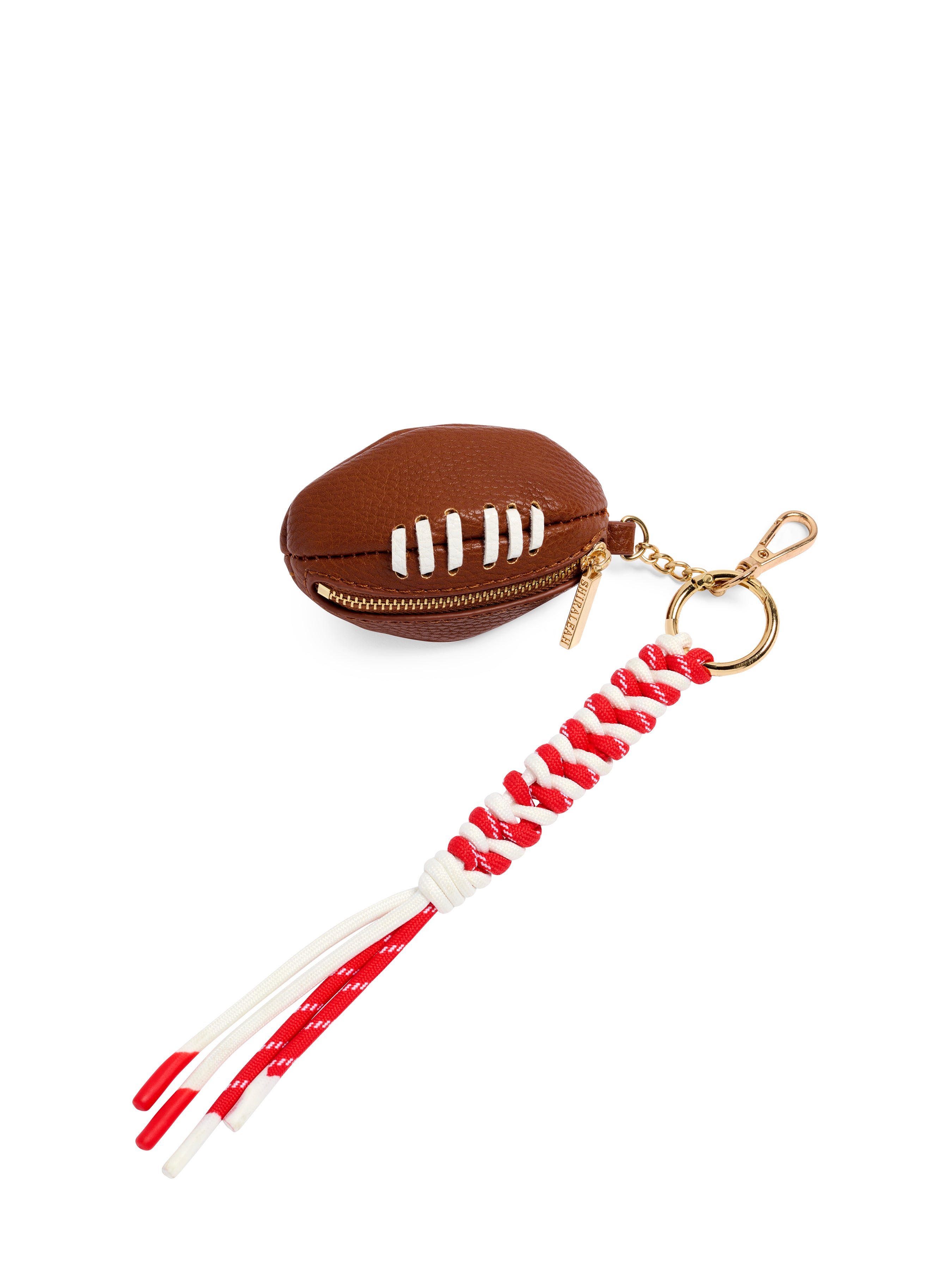 Shiraleah Football Bag Charm/Key Ring Red