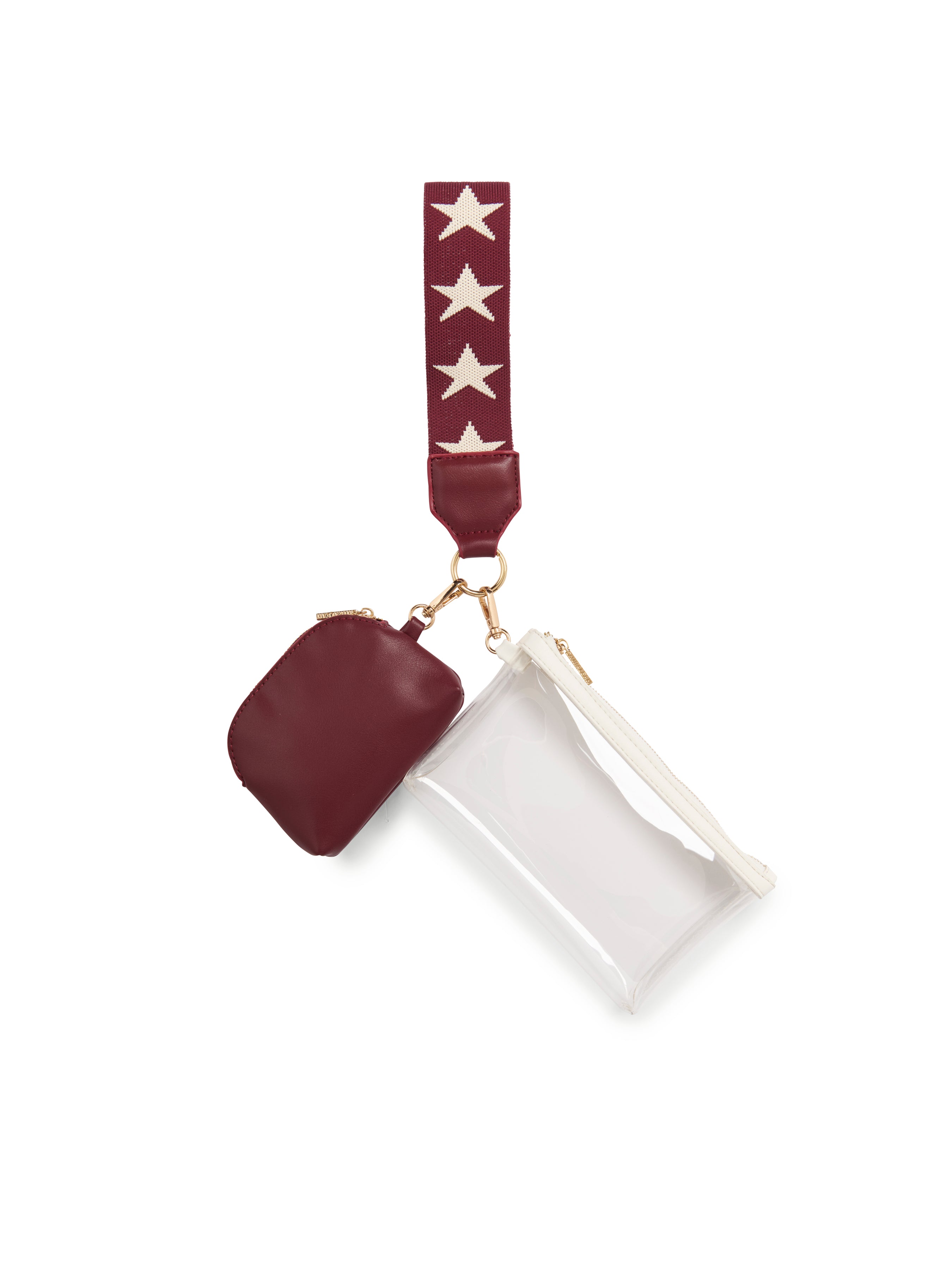 Shiraleah Taylor Mini Wristlet Maroon