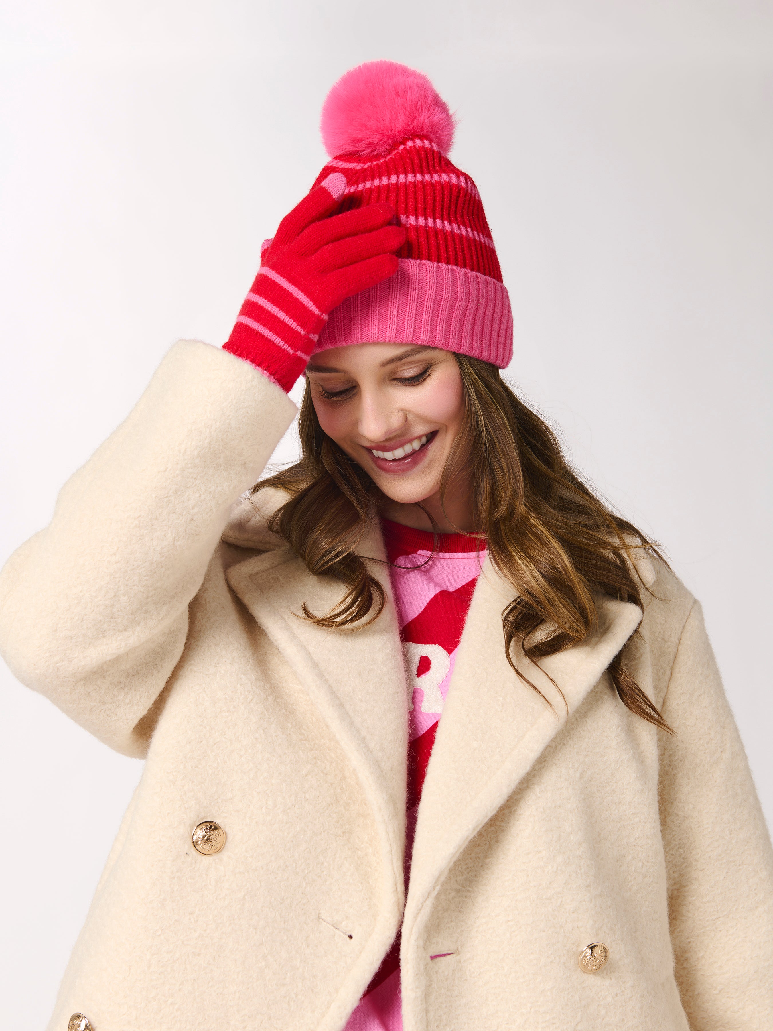 Shiraleah Allison Touchscreen Gloves RED