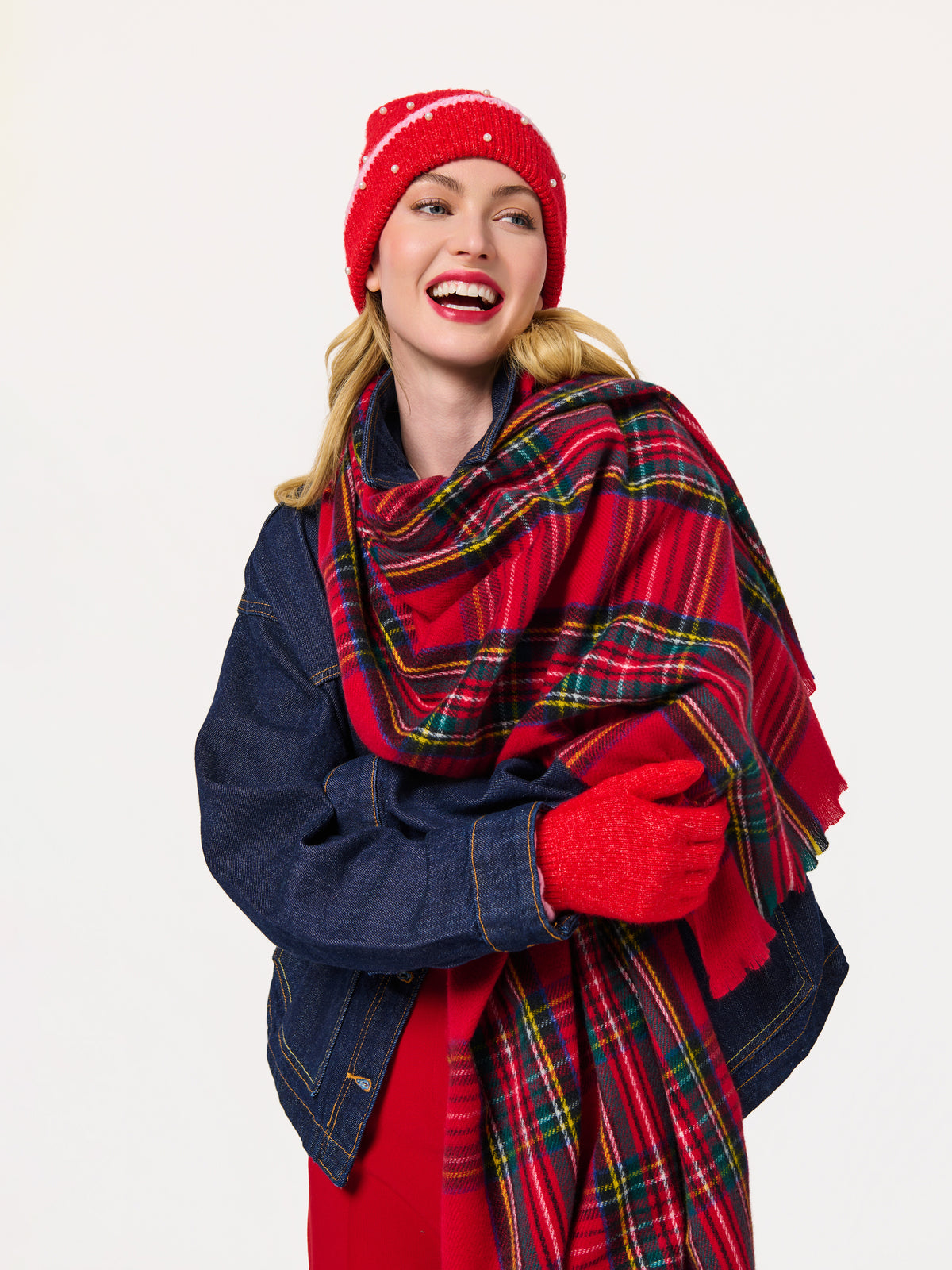 Shiraleah Mila Touchscreen Gloves RED / OS