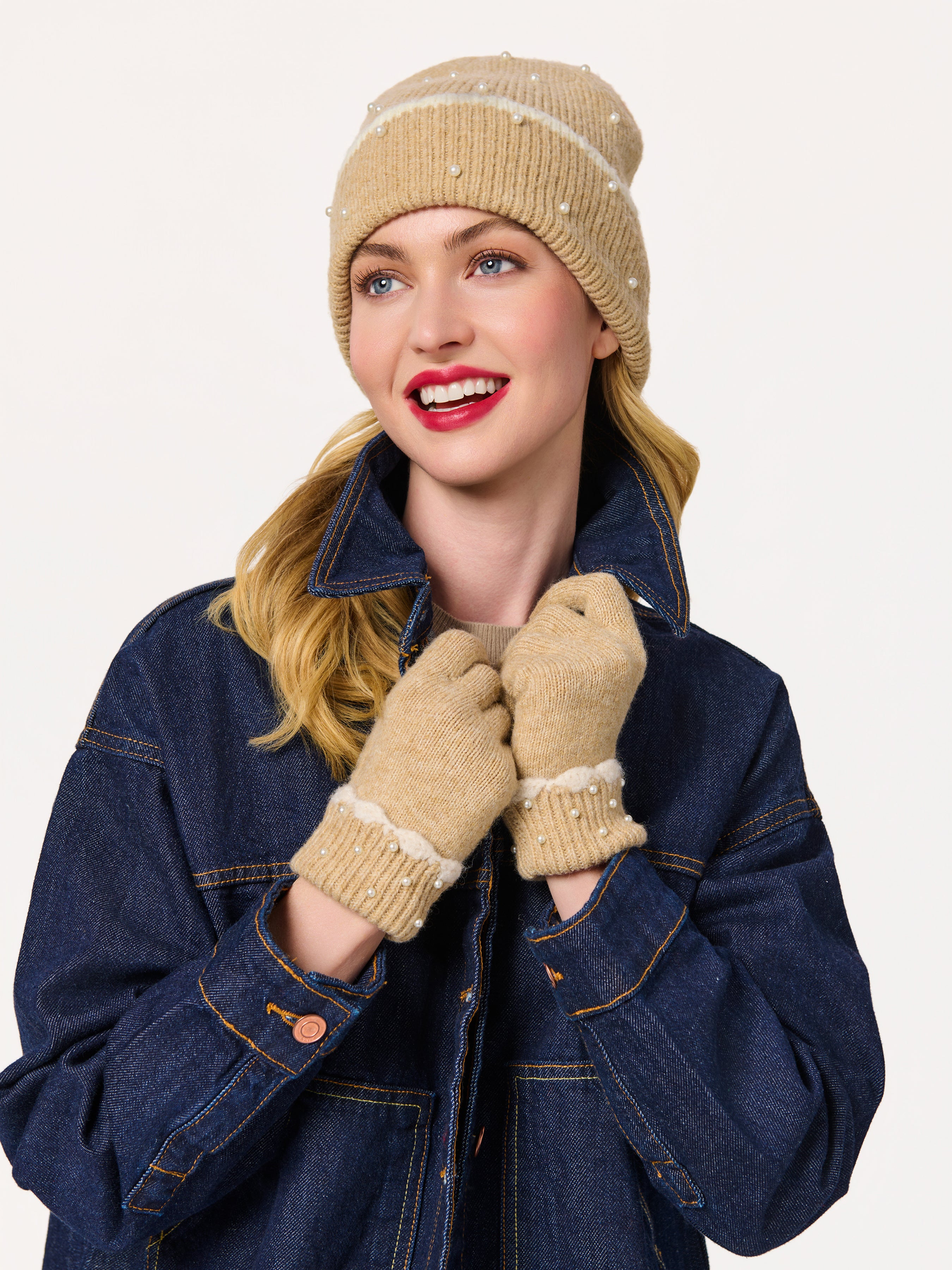Shiraleah Mila Touchscreen Gloves TAN / OS