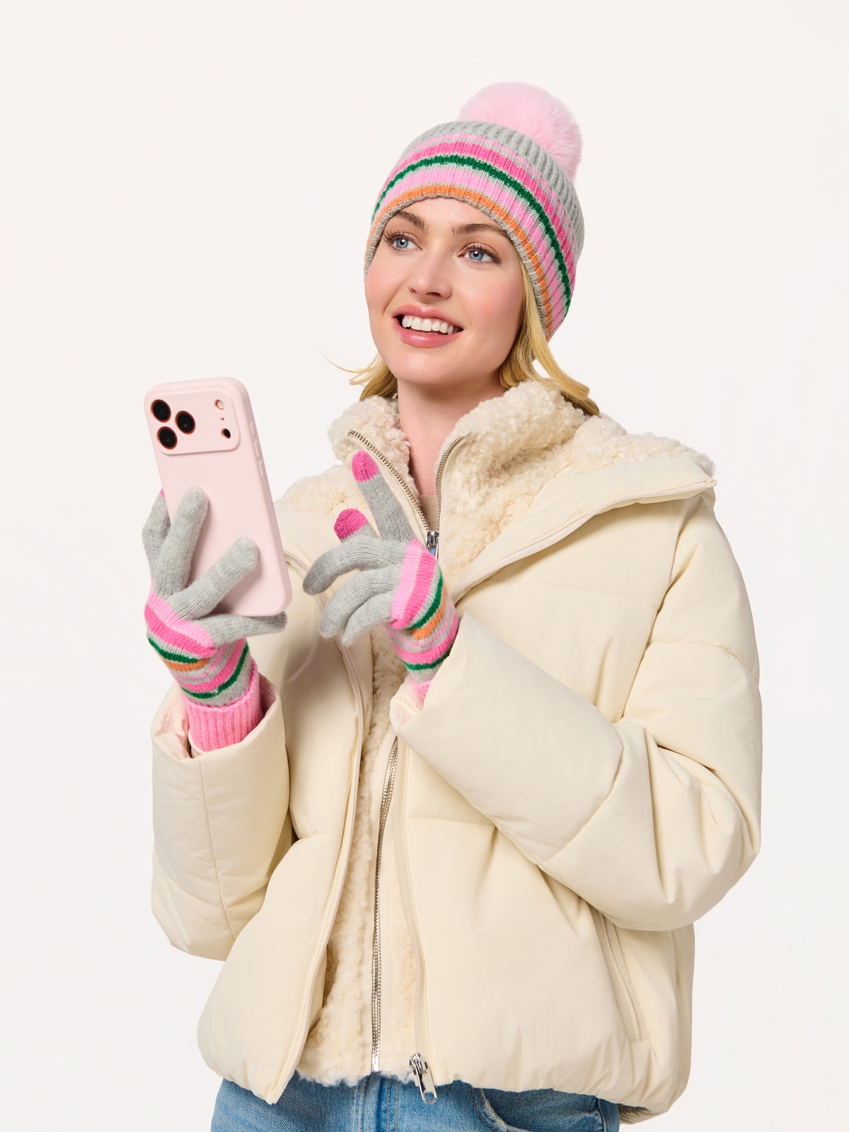 Shiraleah Elle Touchscreen Gloves GREY / OS