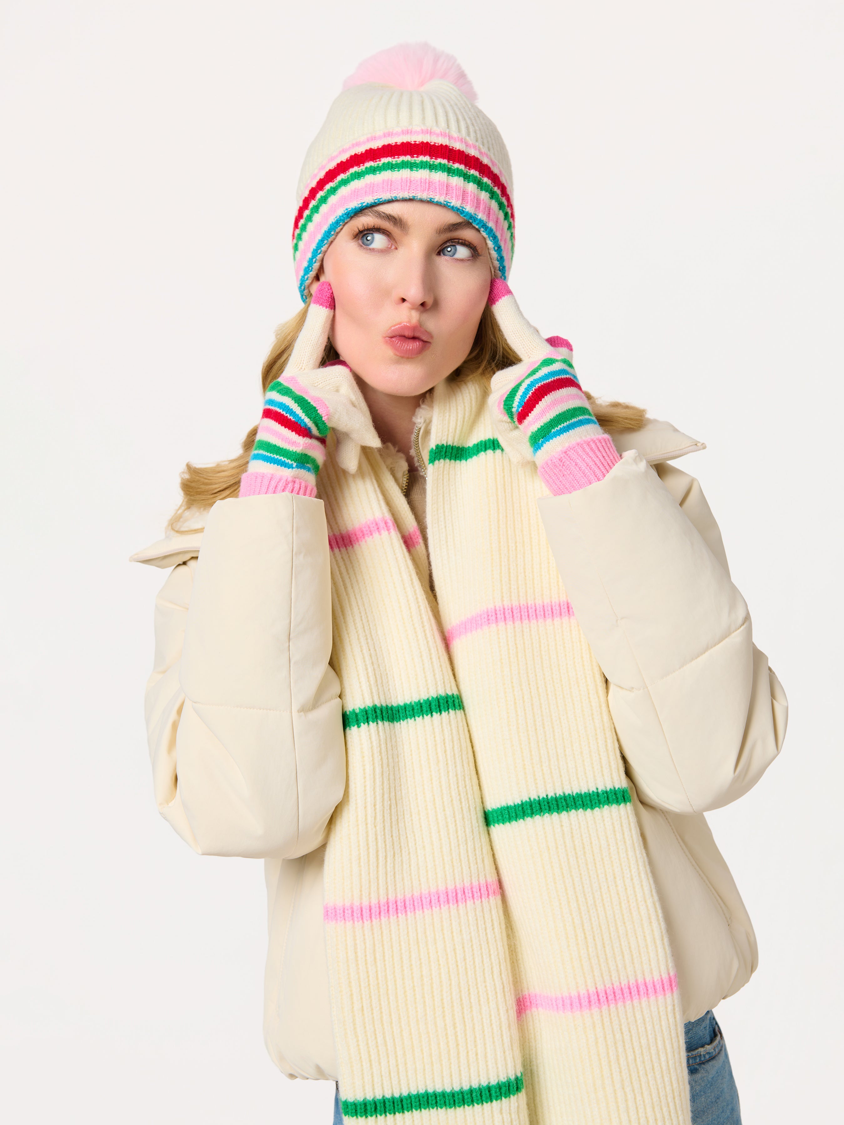Shiraleah Elle Touchscreen Gloves IVORY / OS