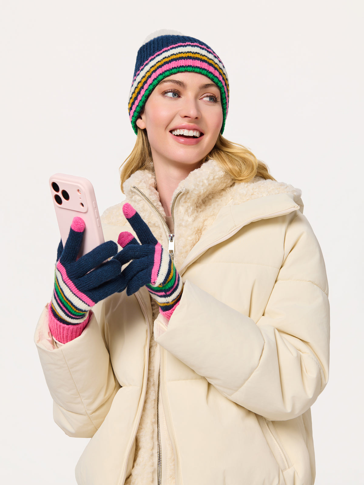 Shiraleah Elle Touchscreen Gloves NAVY / OS