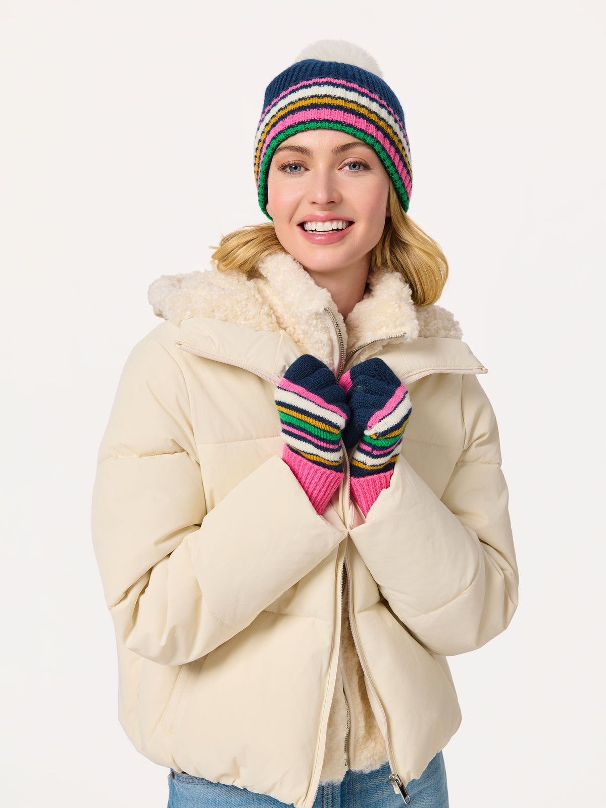 Shiraleah Elle Touchscreen Gloves NAVY / OS