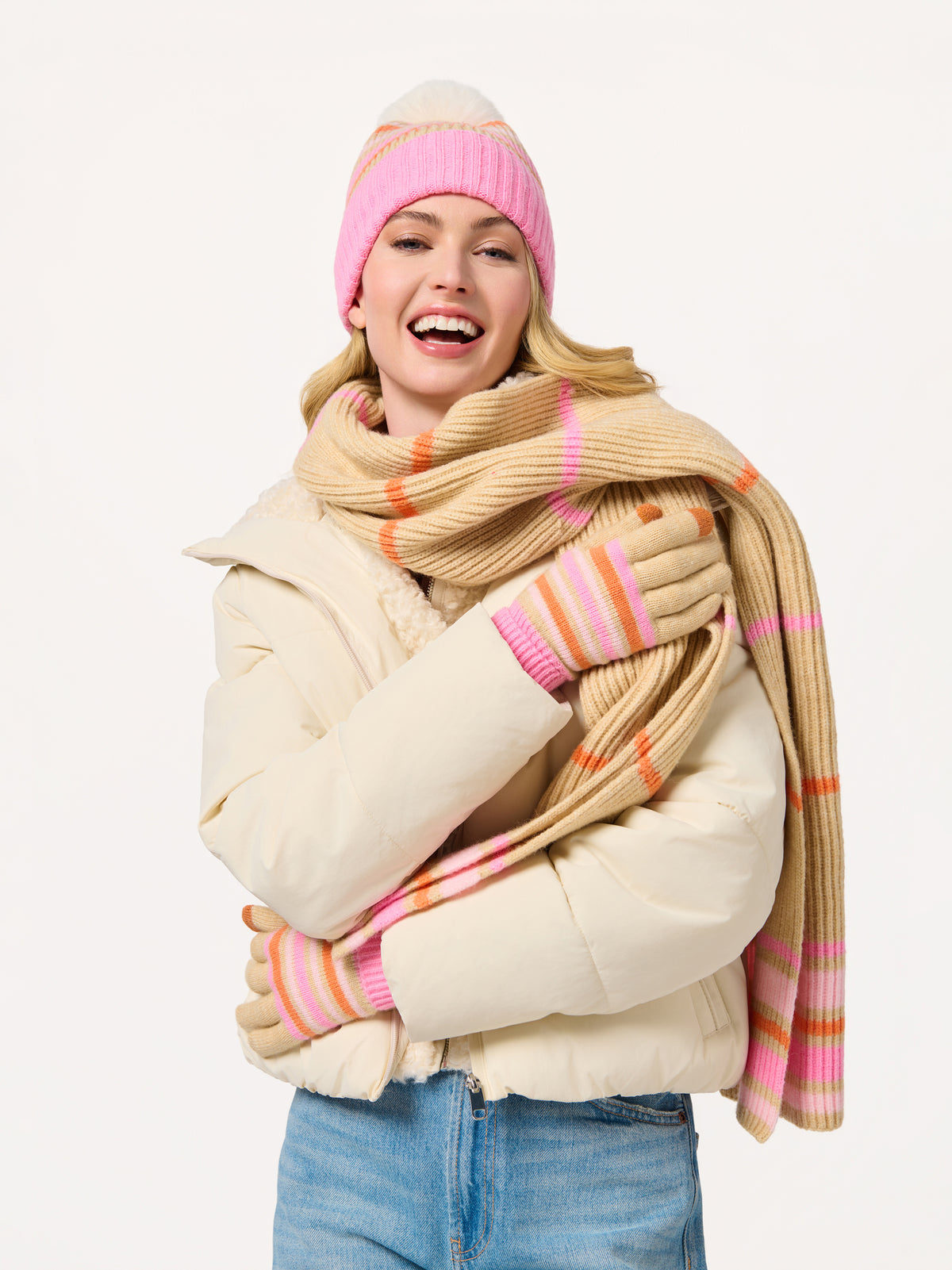 Shiraleah Elle Touchscreen Gloves TAN / OS