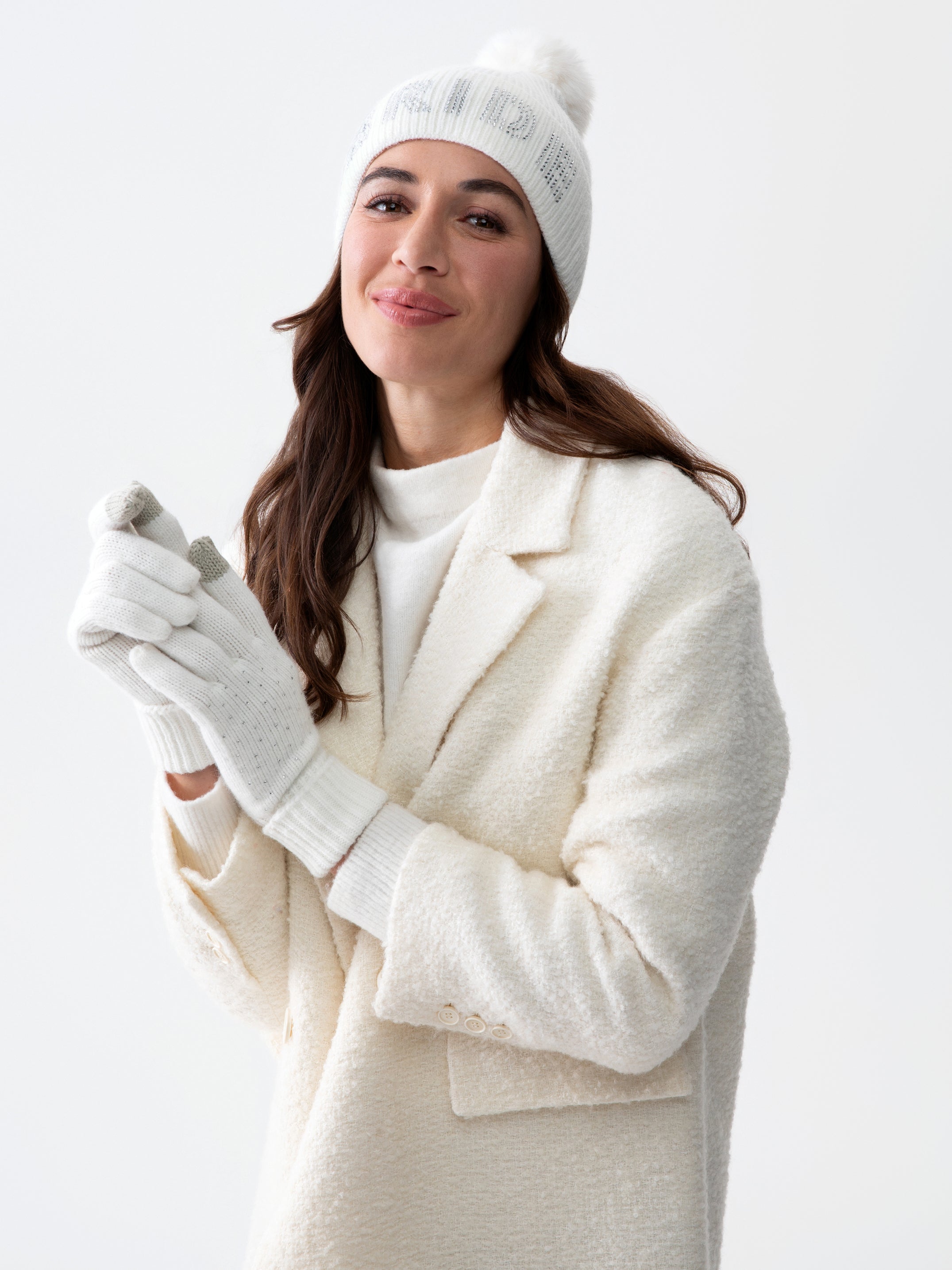 Shiraleah Natalia Touchscreen Gloves IVORY