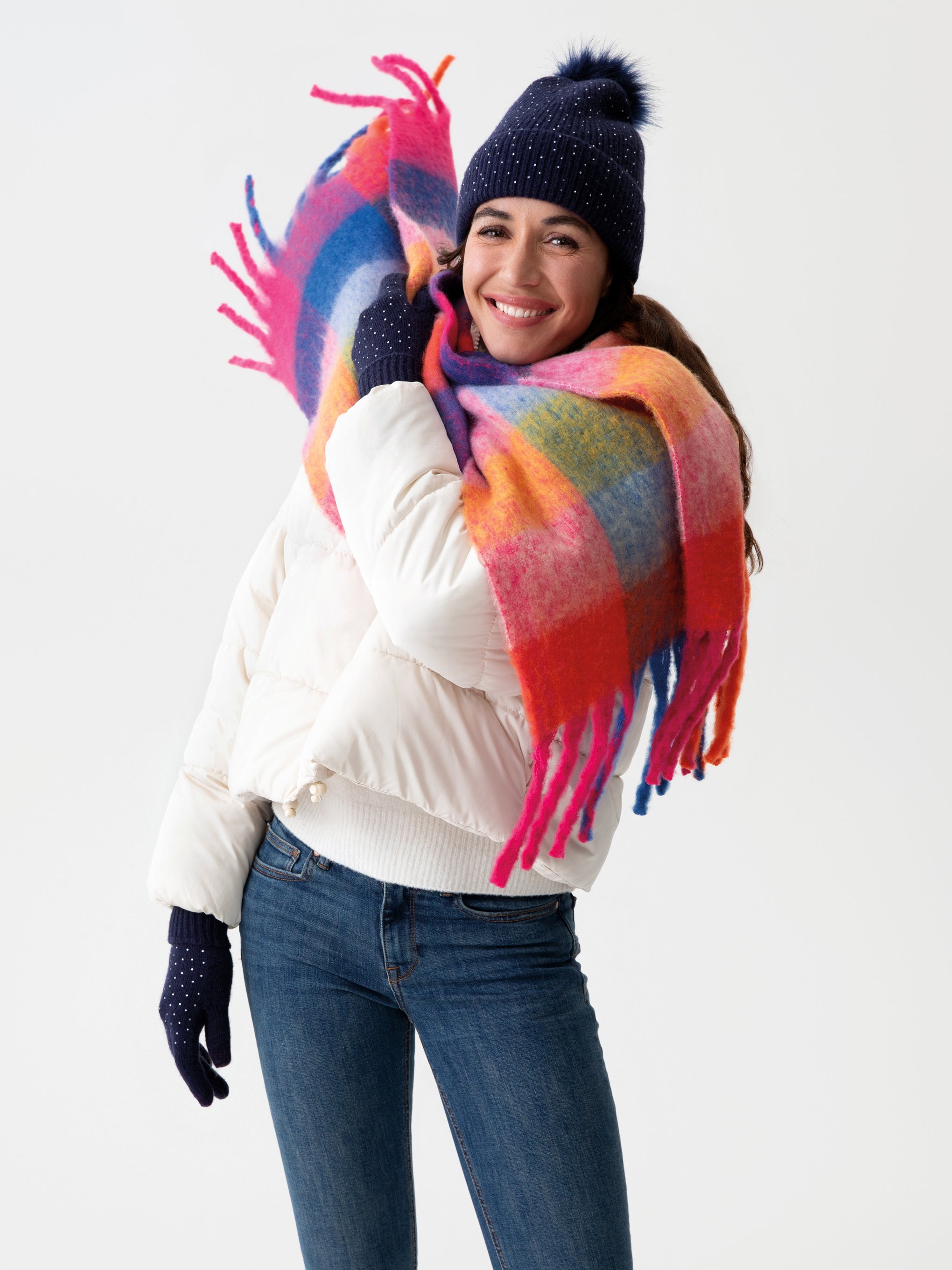 Shiraleah Natalia Touchscreen Gloves NAVY