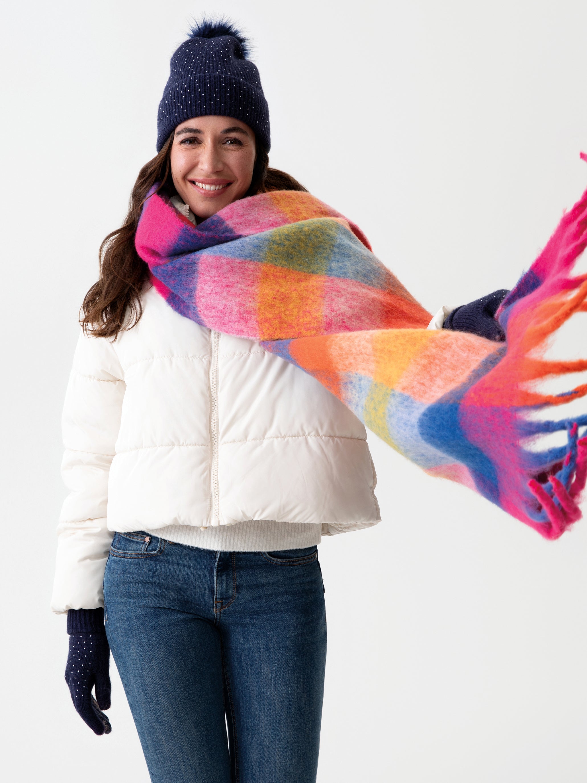 Shiraleah Natalia Touchscreen Gloves NAVY