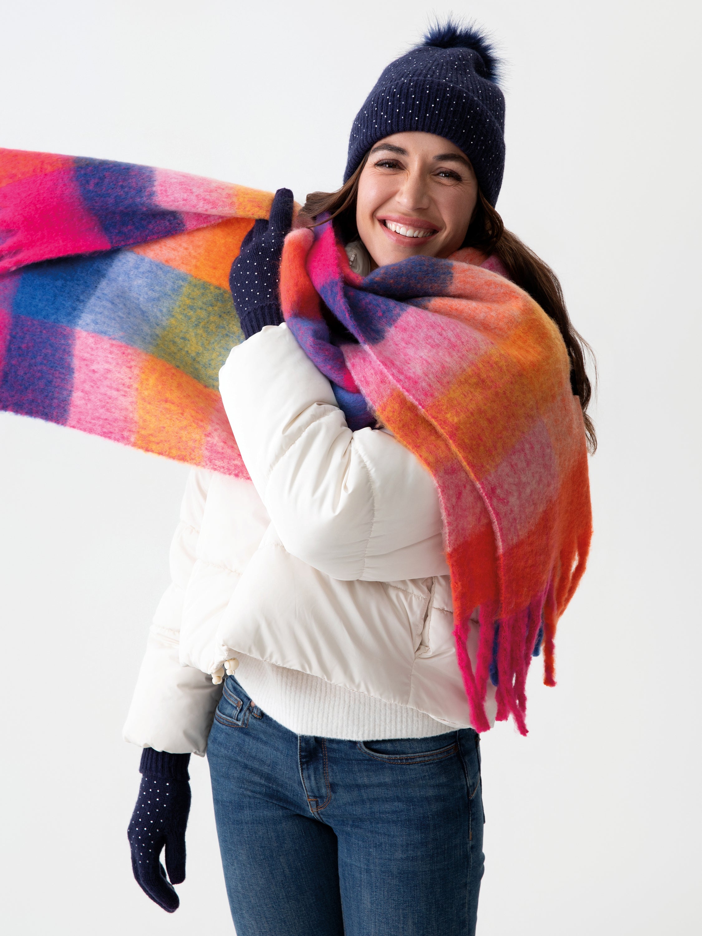 Shiraleah Natalia Touchscreen Gloves NAVY