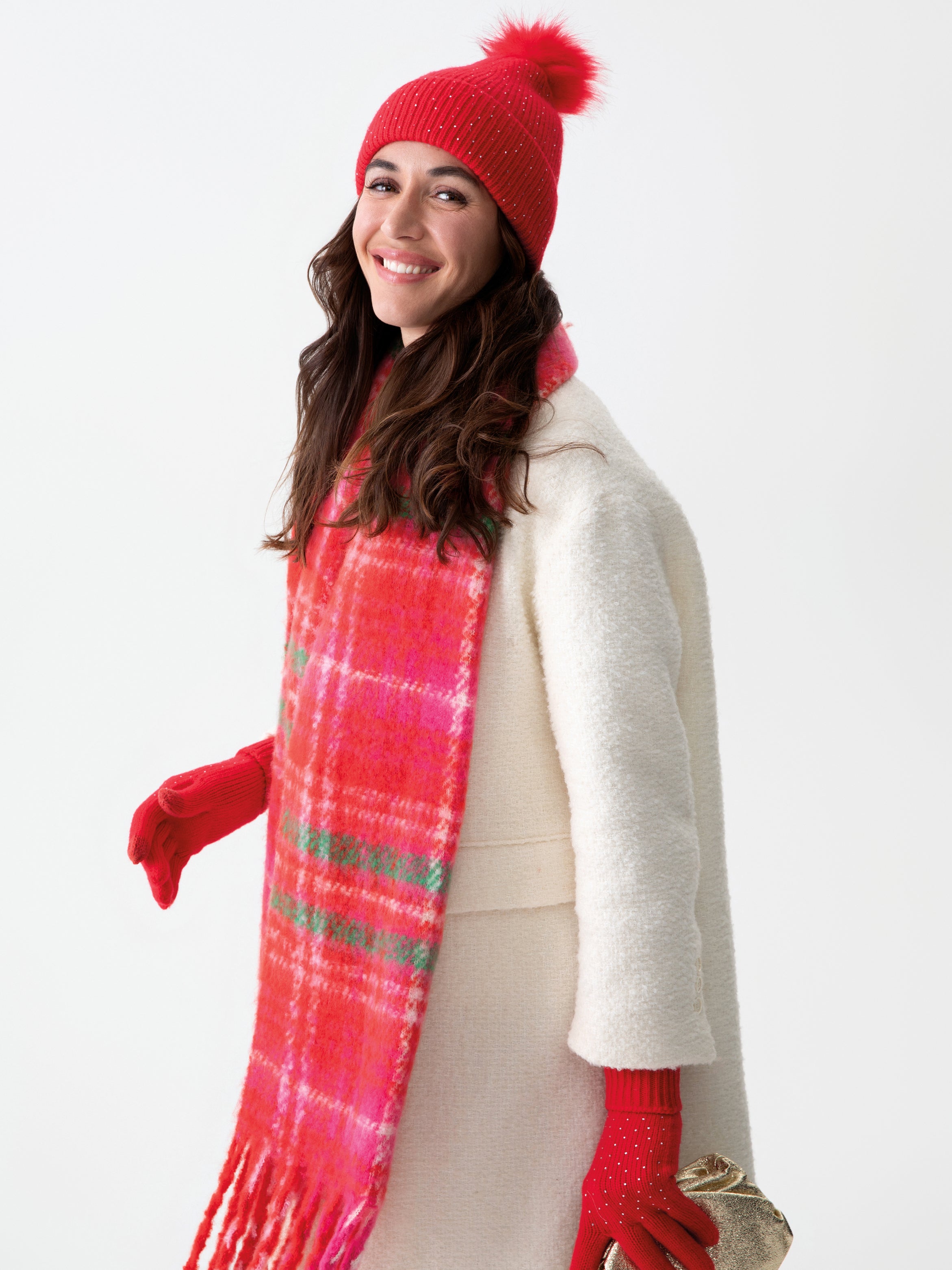 Shiraleah Natalia Touchscreen Gloves RED