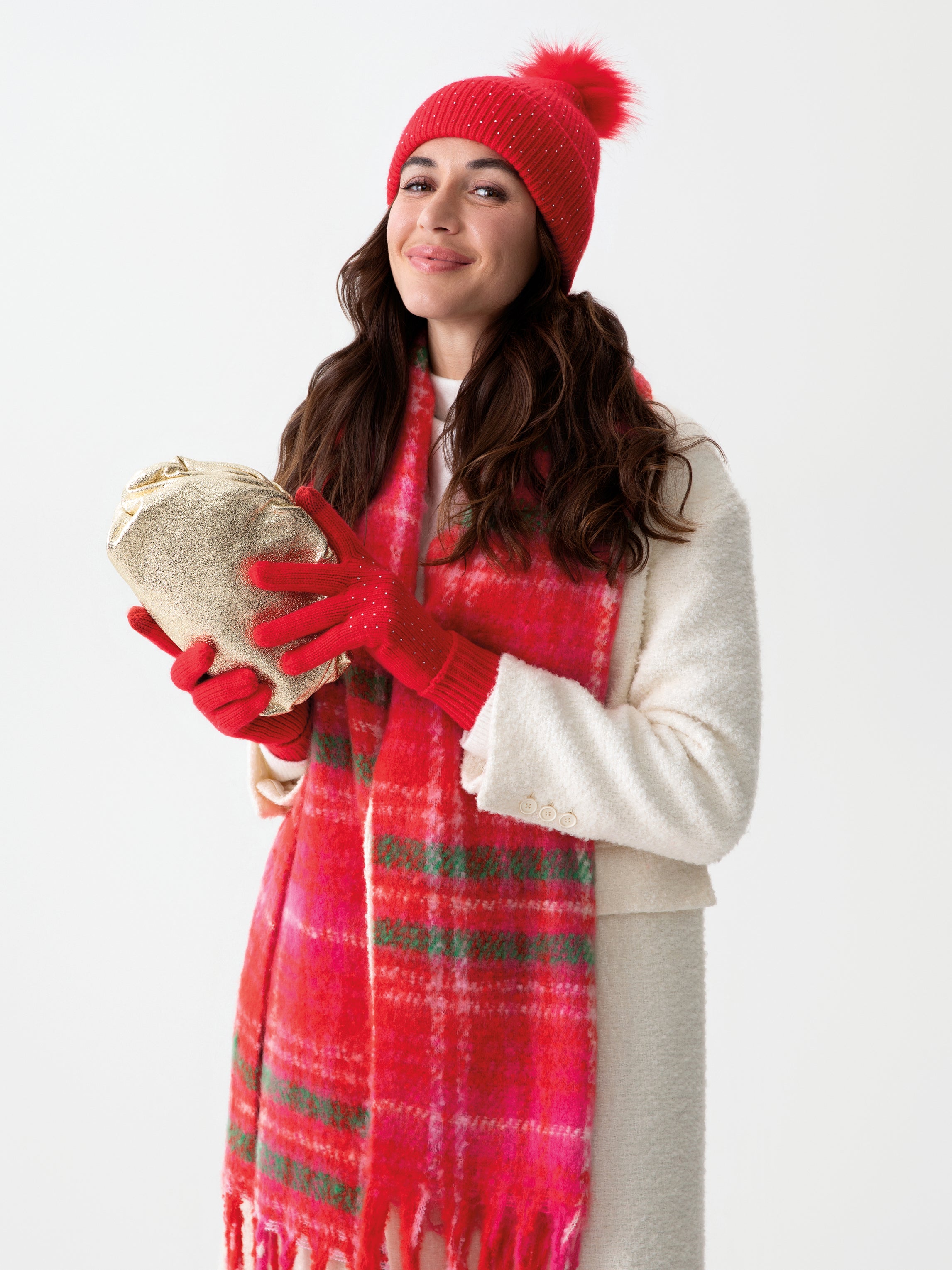 Shiraleah Natalia Touchscreen Gloves RED