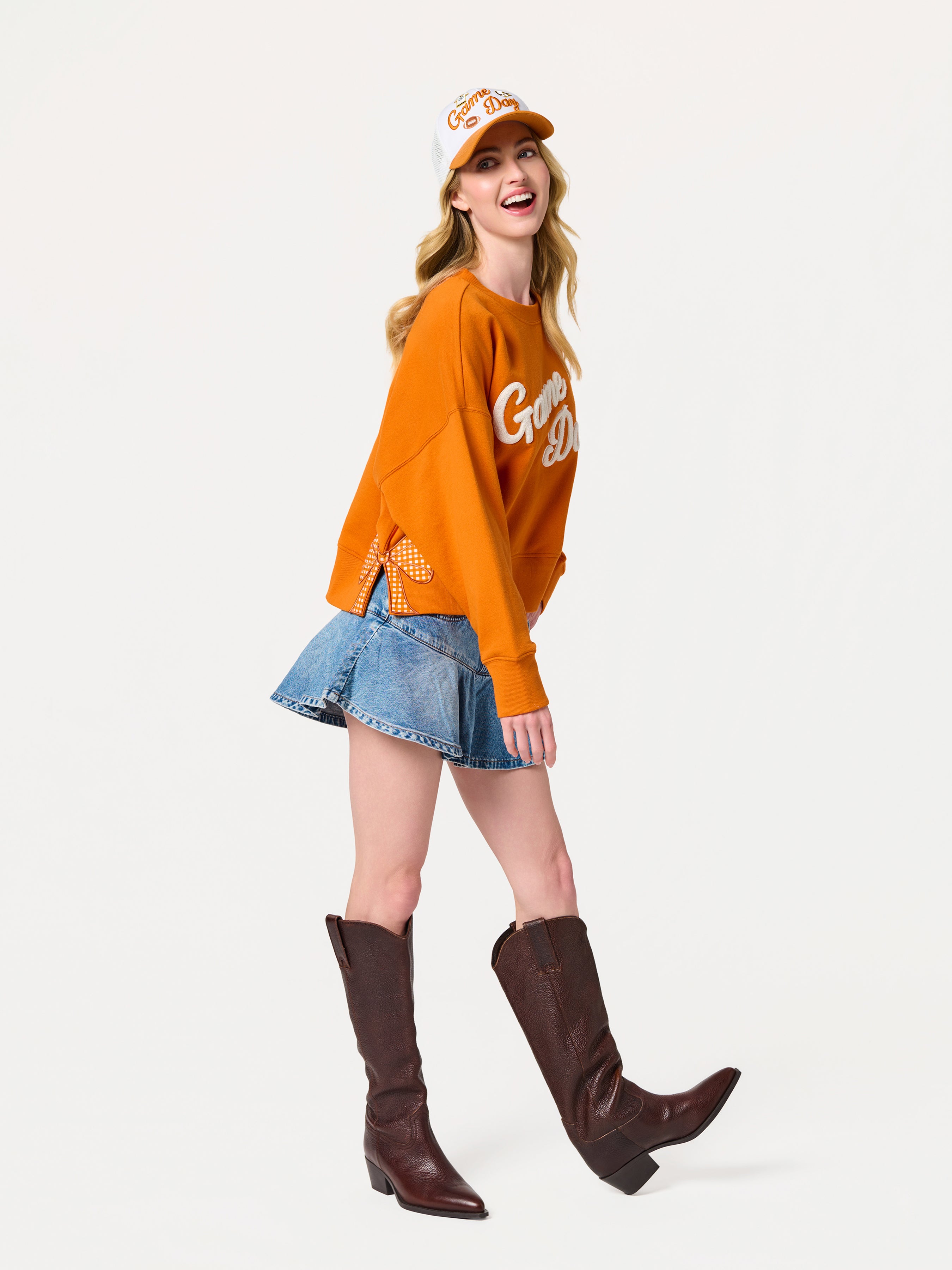 Shiraleah "Game Day" Relaxed Sweatshirt BURNT ORANGE / EXTRA SMALL