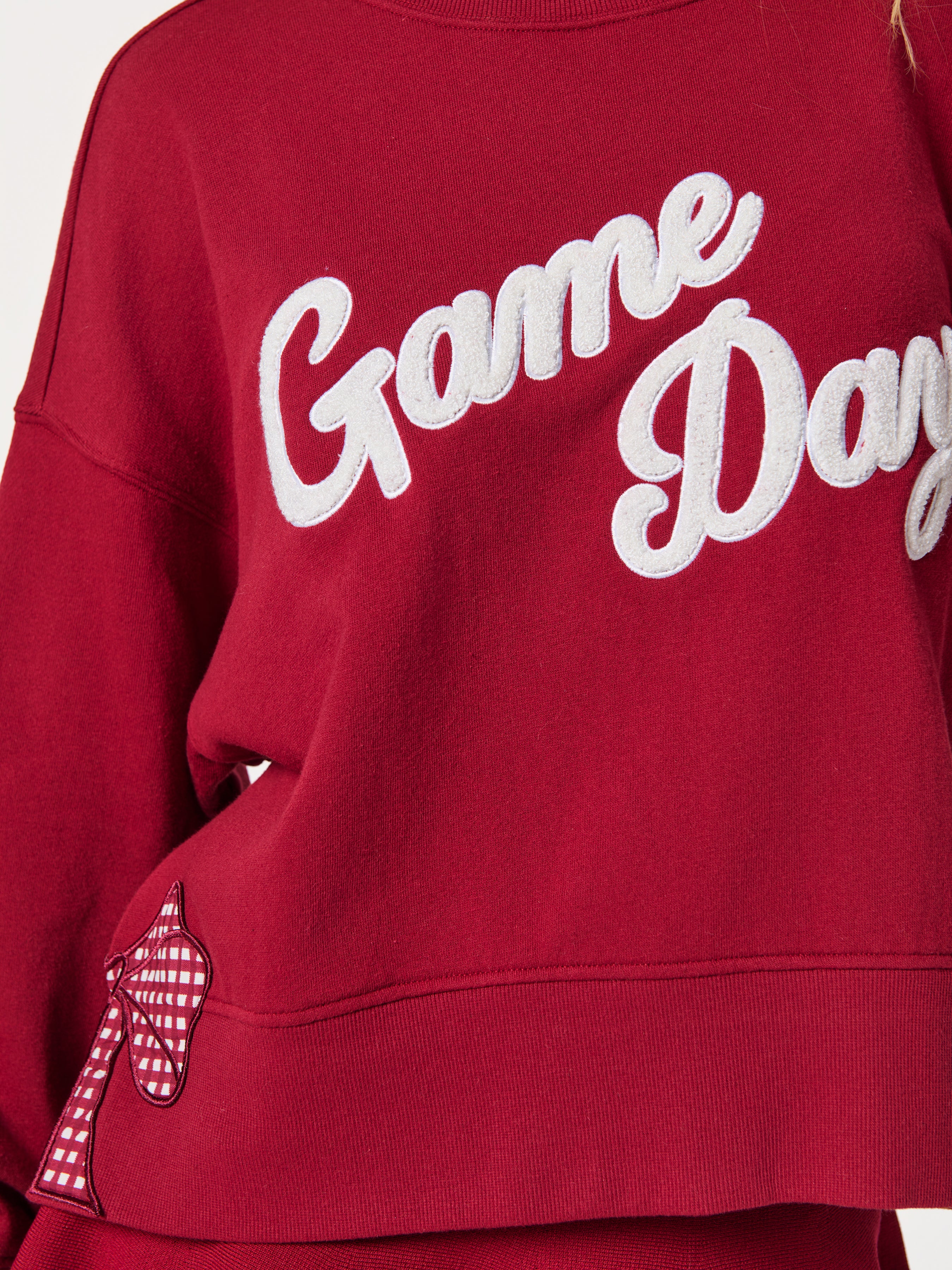 Shiraleah "Game Day" Relaxed Sweatshirt MAROON / EXTRA SMALL