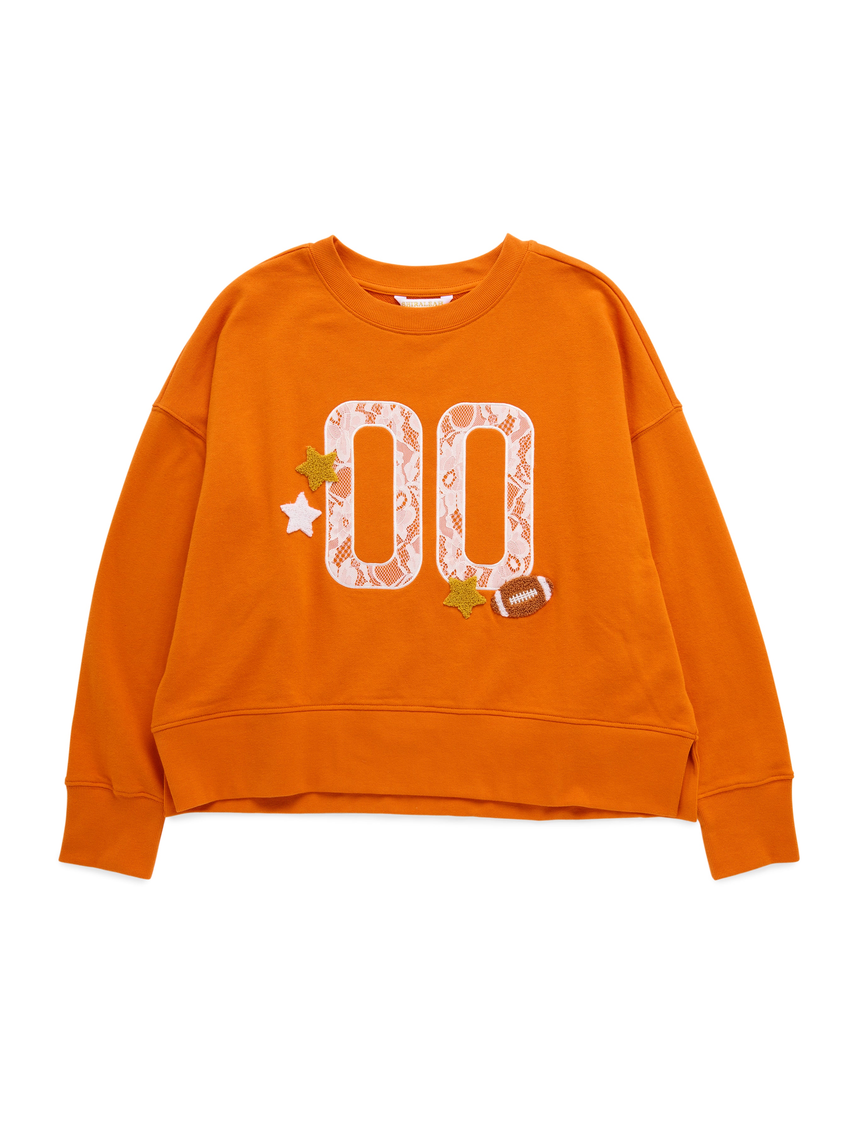 Shiraleah "00" Varsity Relaxed Sweatshirt BURNT ORANGE / EXTRA SMALL