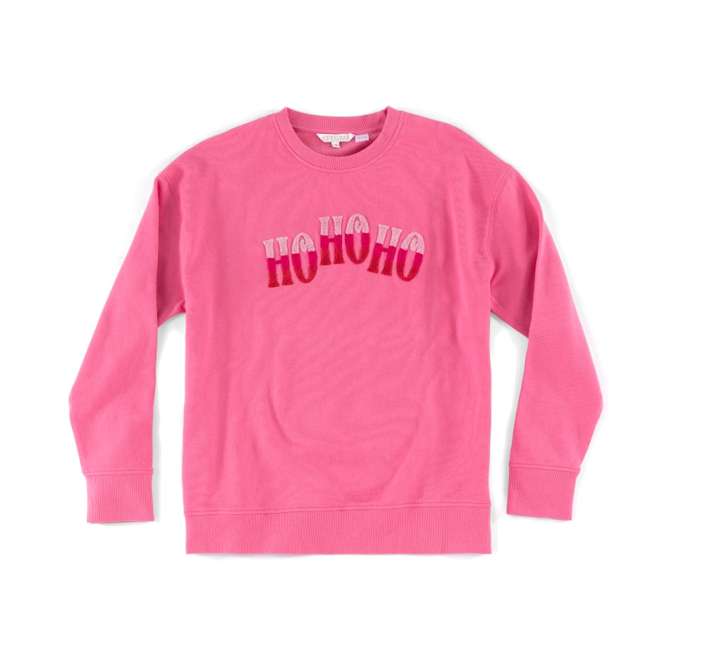 Shiraleah "Ho Ho Ho" Classic Sweatshirt, Pink