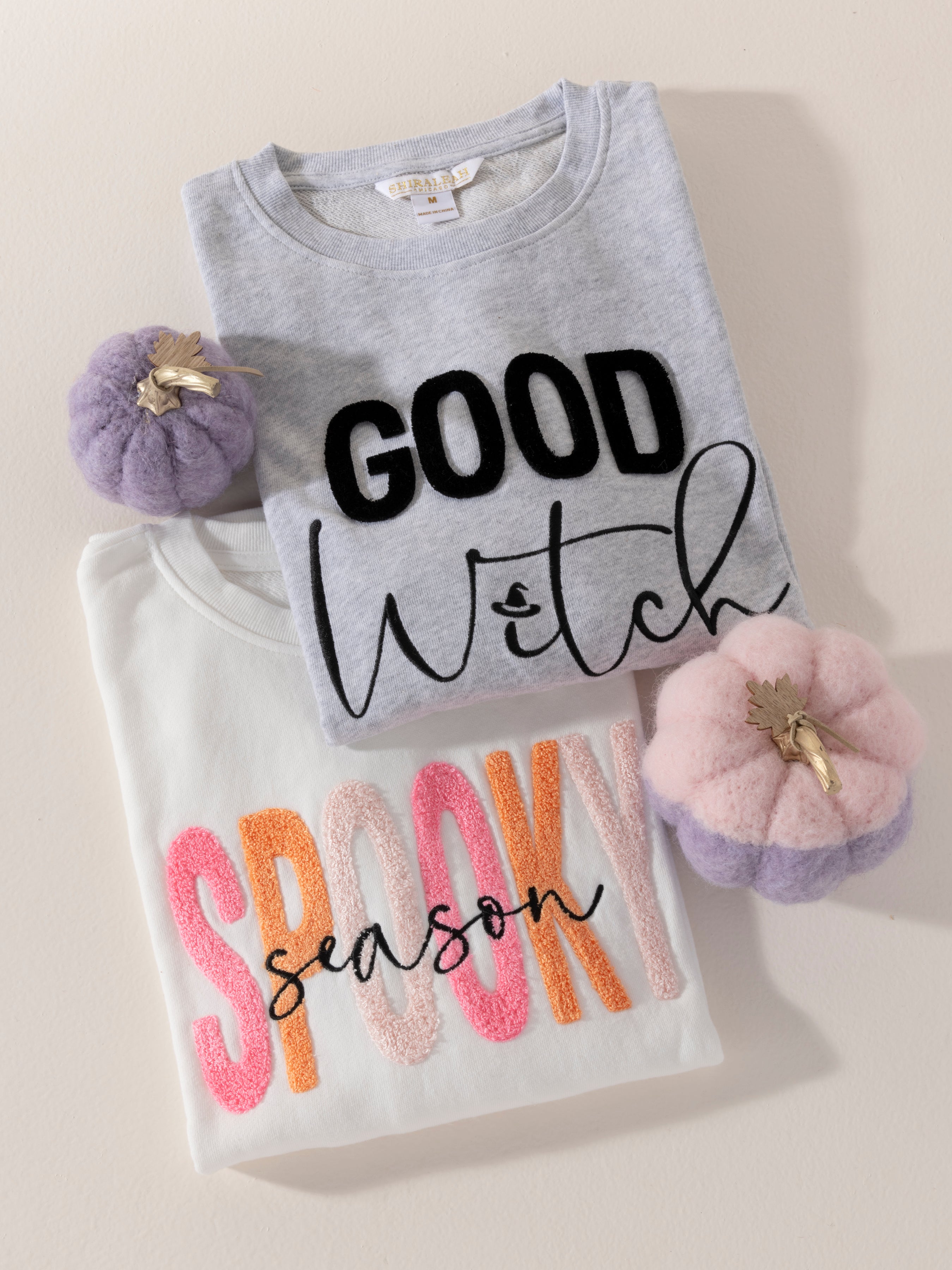 Shiraleah "Good Witch" Sweatshirt, Grey