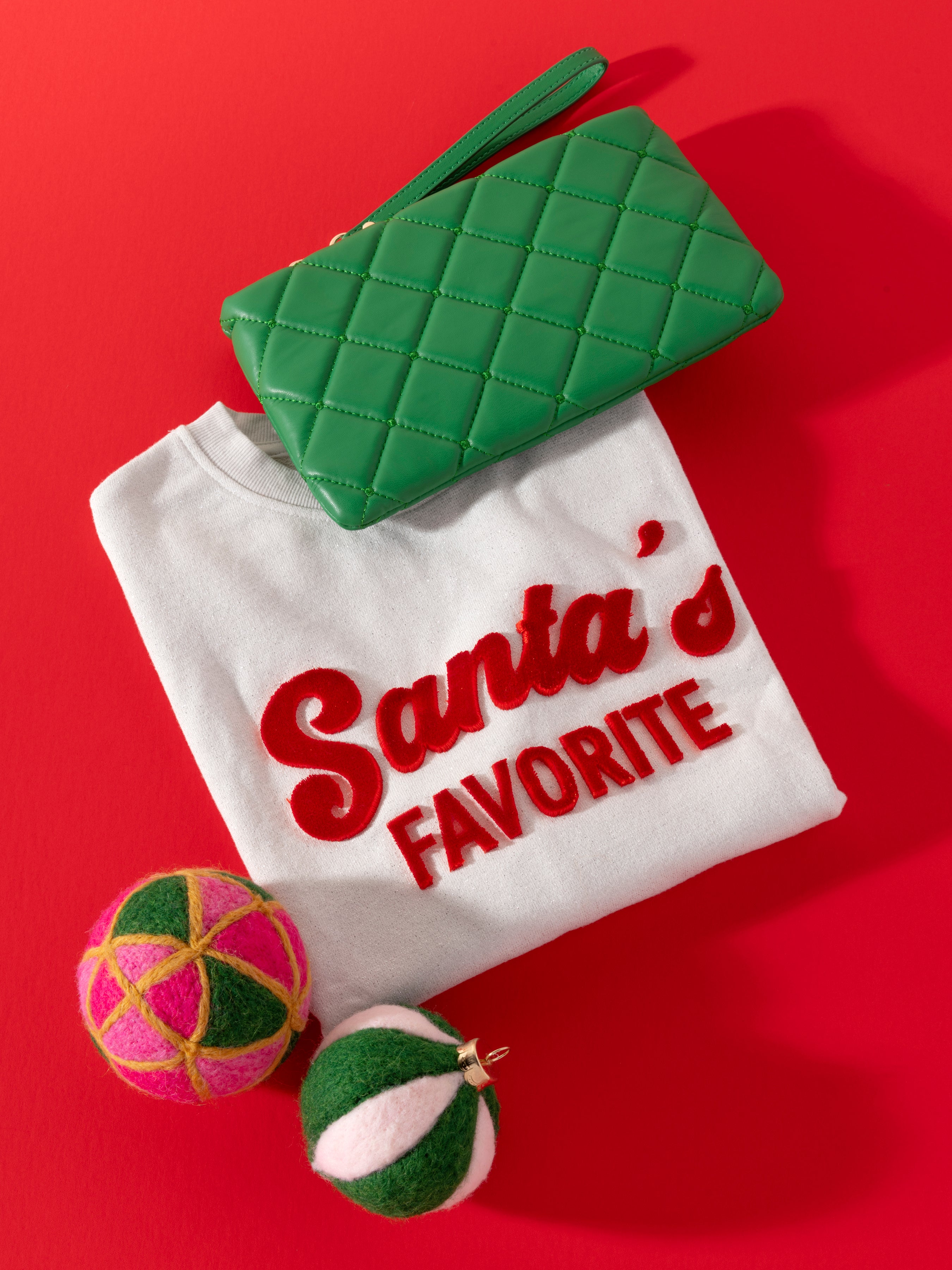 Shiraleah "Santa's Favorite" Classic Sweatshirt, Ivory