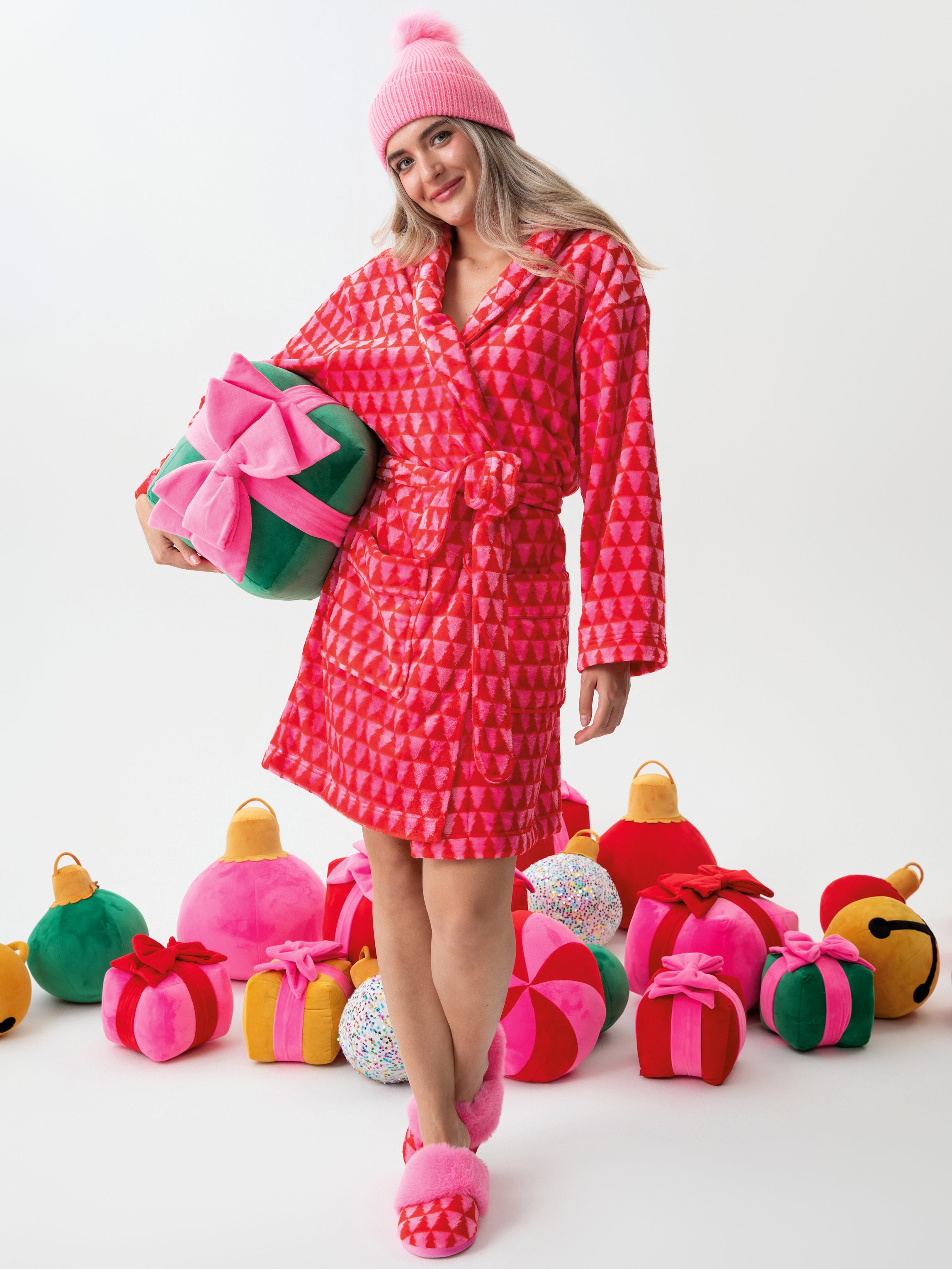 Shiraleah Felicity Trees Robe + Slippers Bundle