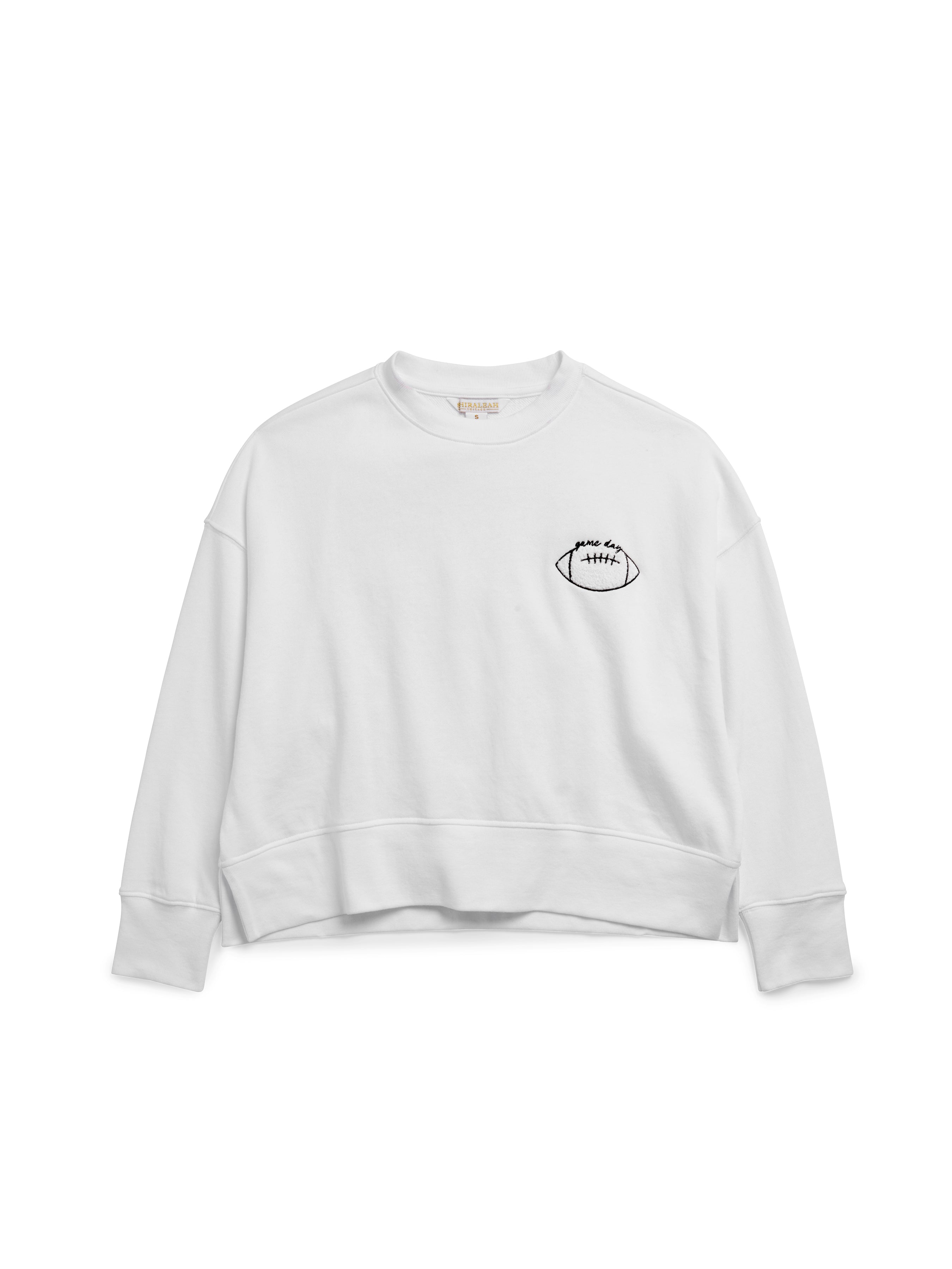 Shiraleah "Tailgate" Relaxed Sweatshirt WHITE