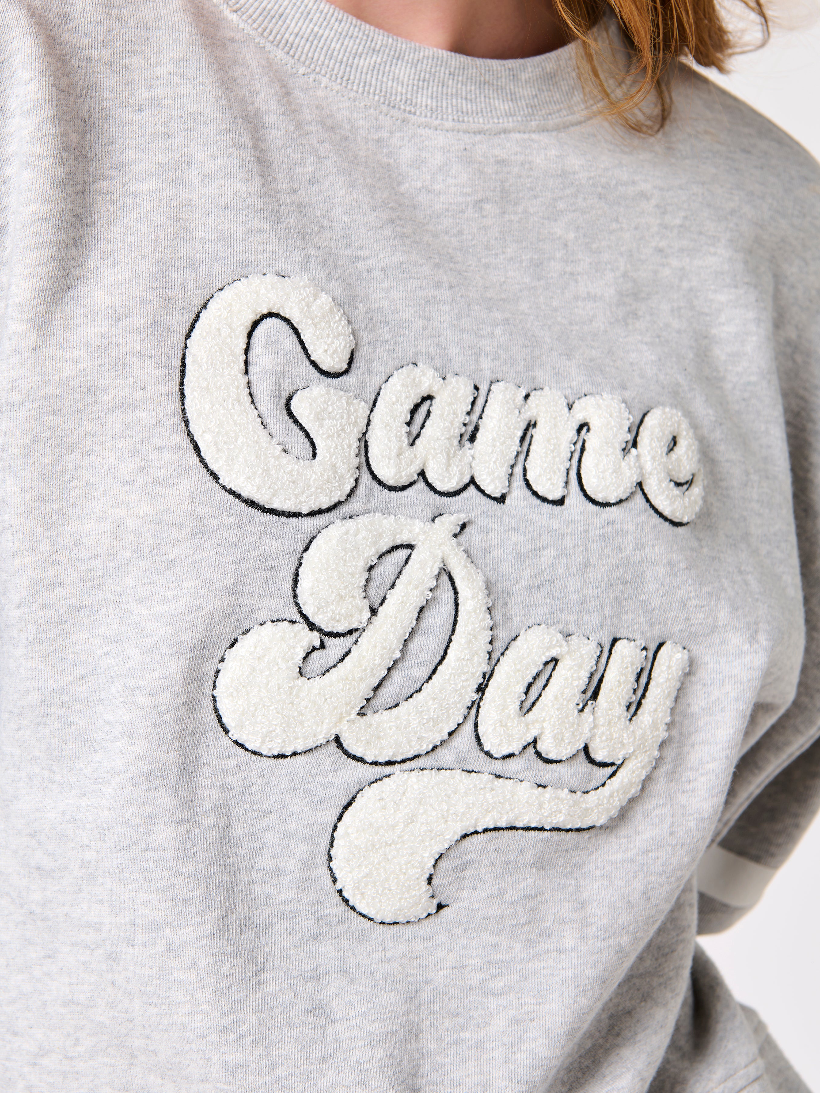 Shiraleah "Game Day" Relaxed Sweatshirt GREY
