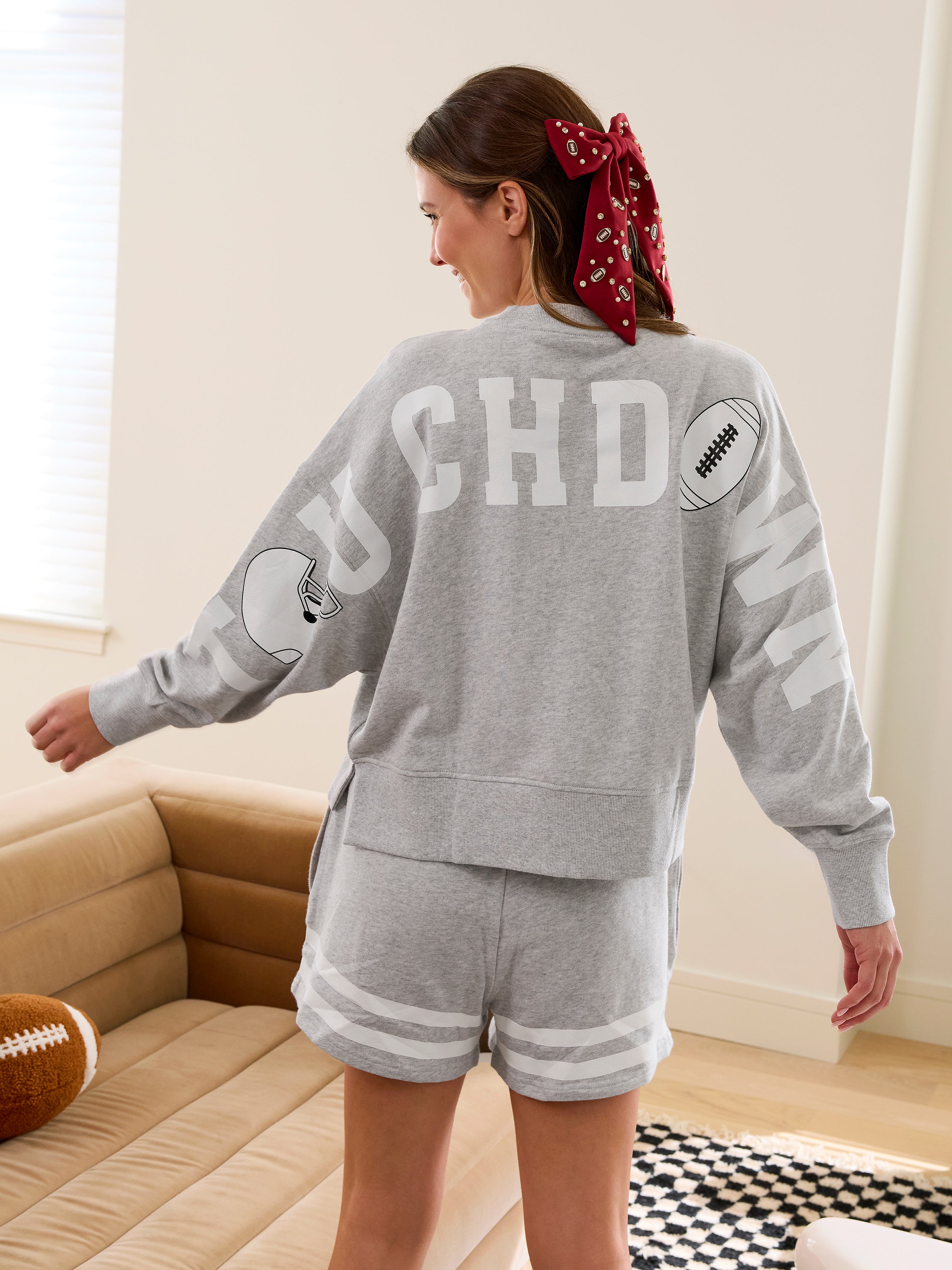 Shiraleah Stripe Shorts GREY