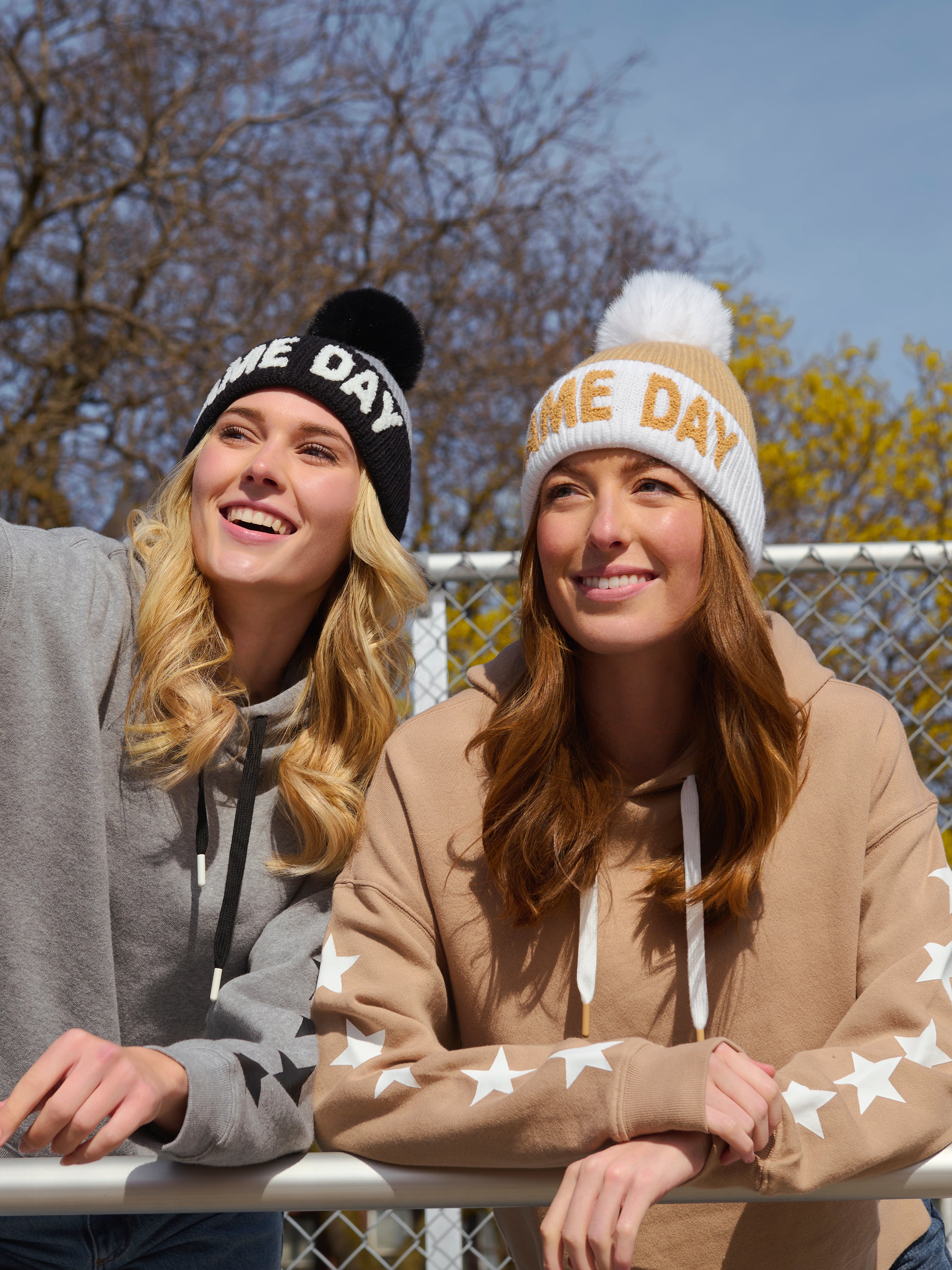 Shiraleah Stars Relaxed Hoodie TAN