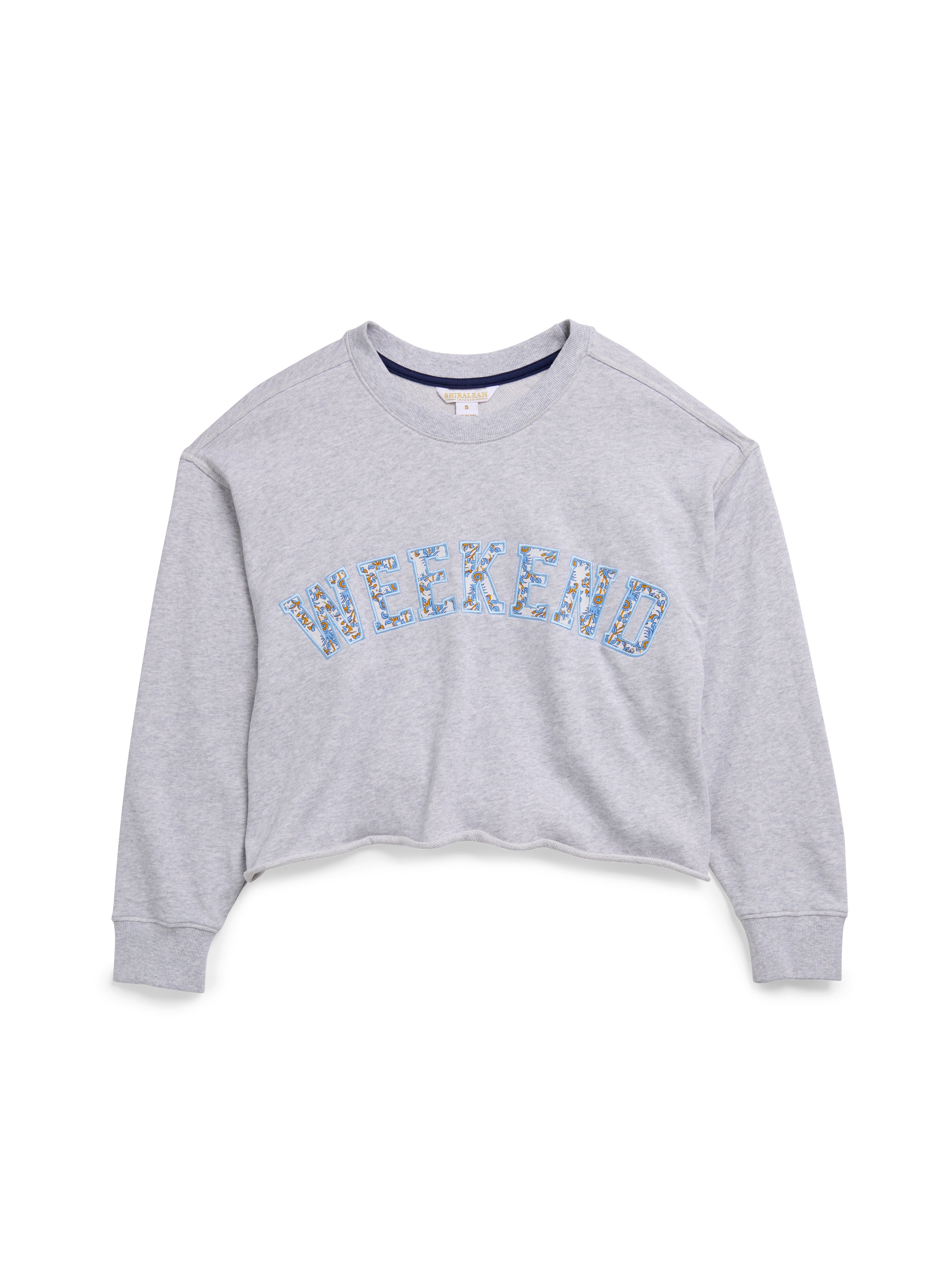 Shiraleah "Weekend" Lounge Sweatshirt, Grey