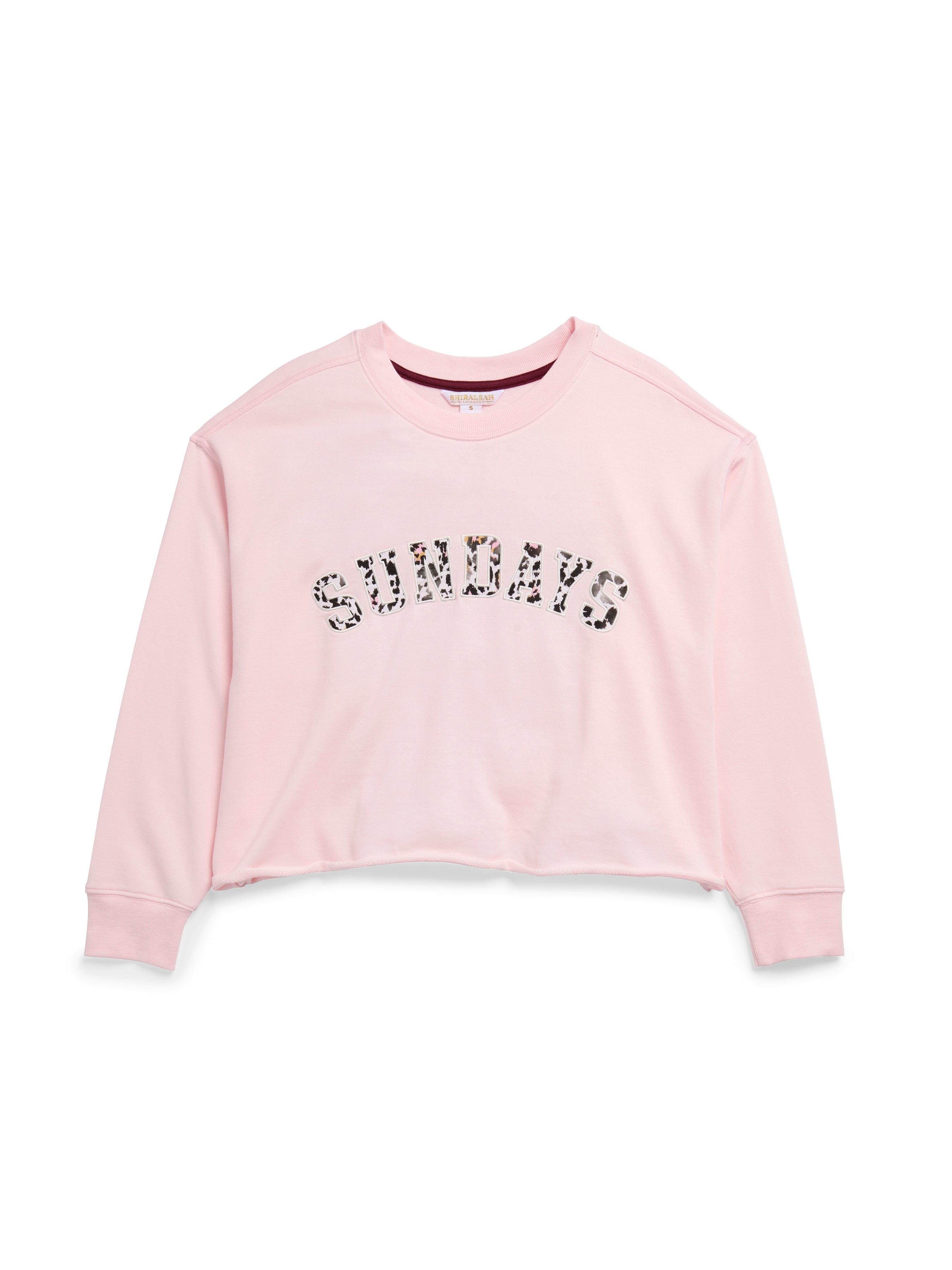Shiraleah "Sundays" Lounge Sweatshirt, Blush SMALL