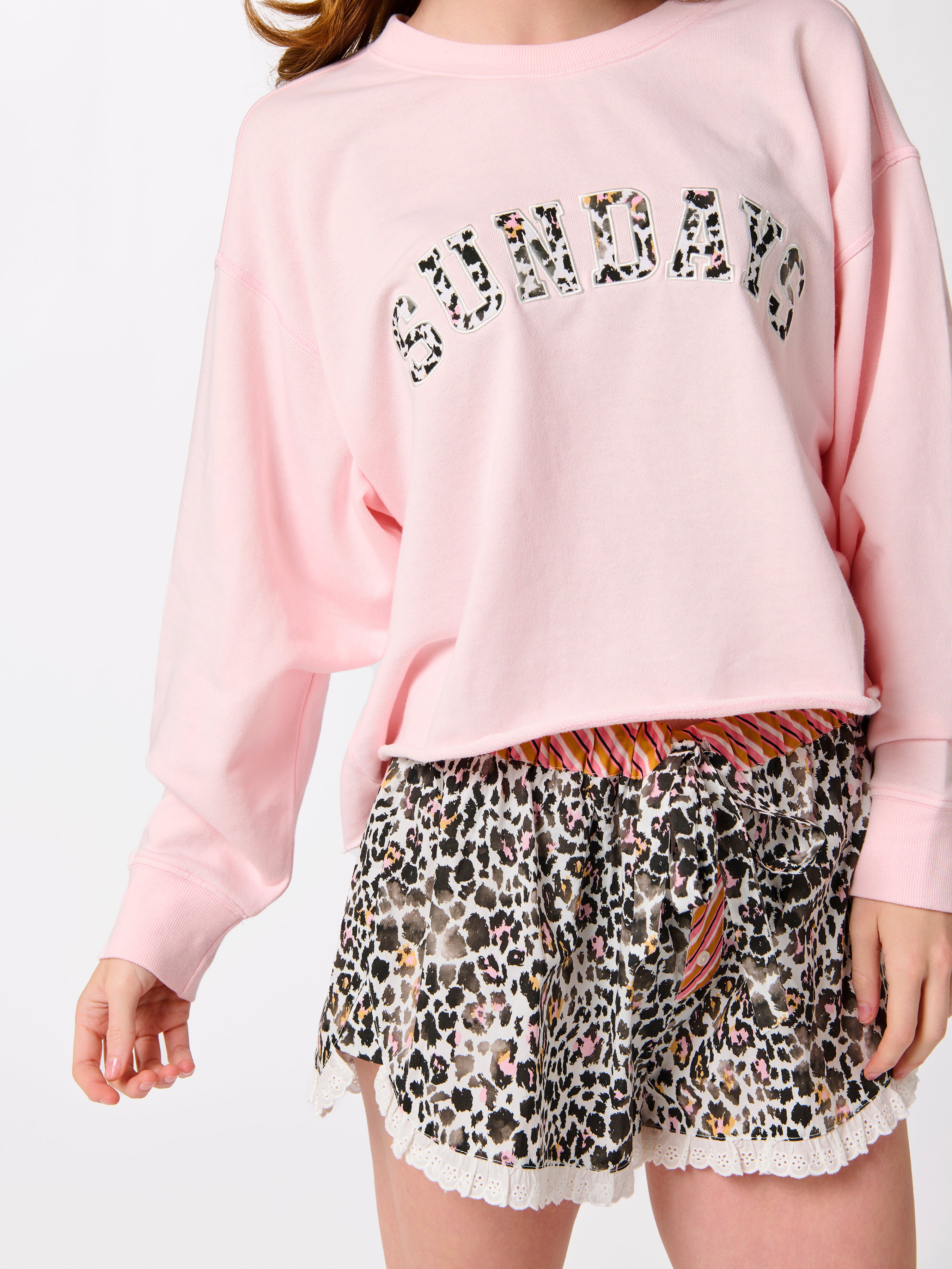 Shiraleah "Sundays" Lounge Sweatshirt, Blush SMALL