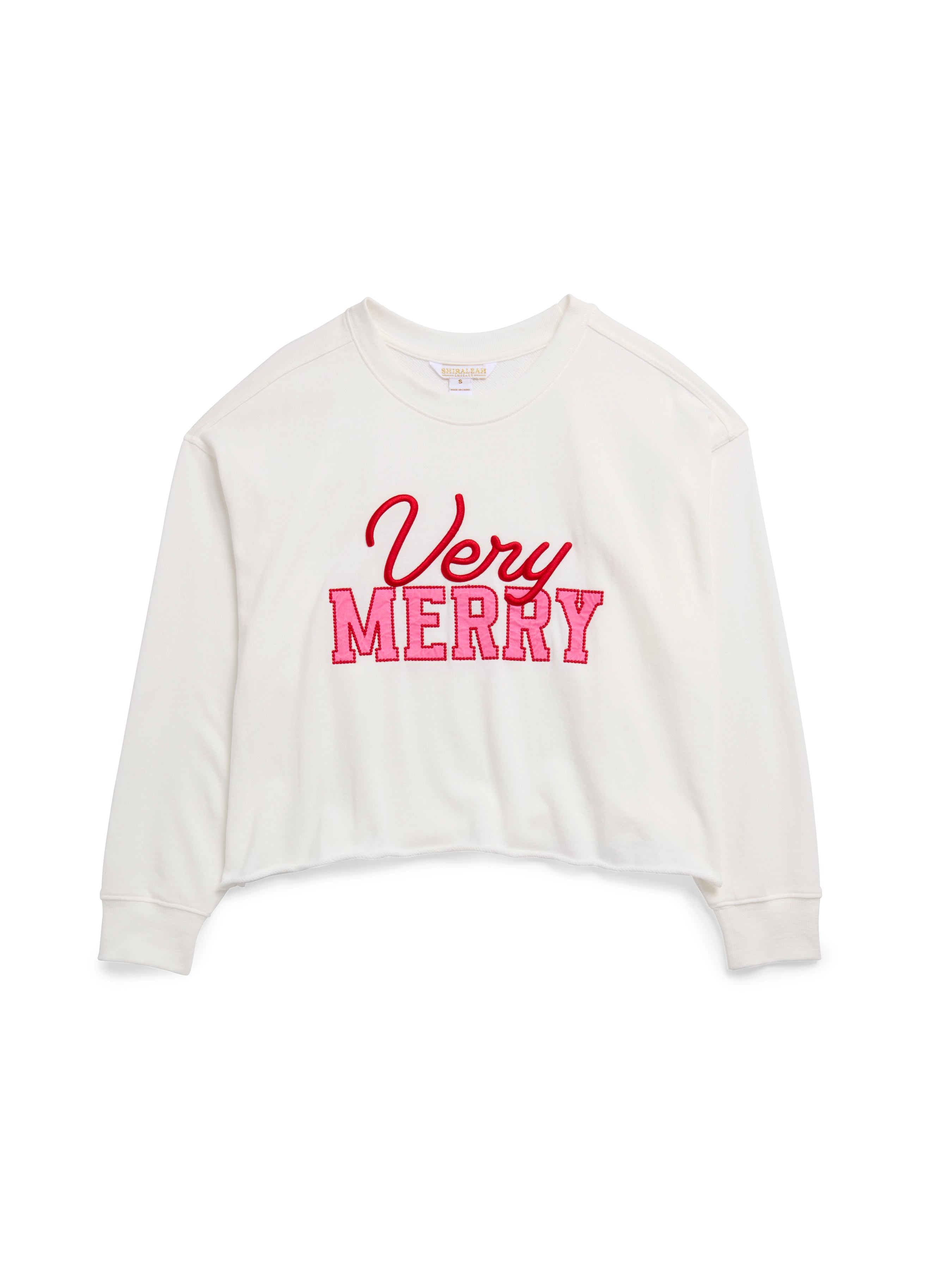 Shiraleah "Very Merry" Lounge Sweatshirt, Ivory