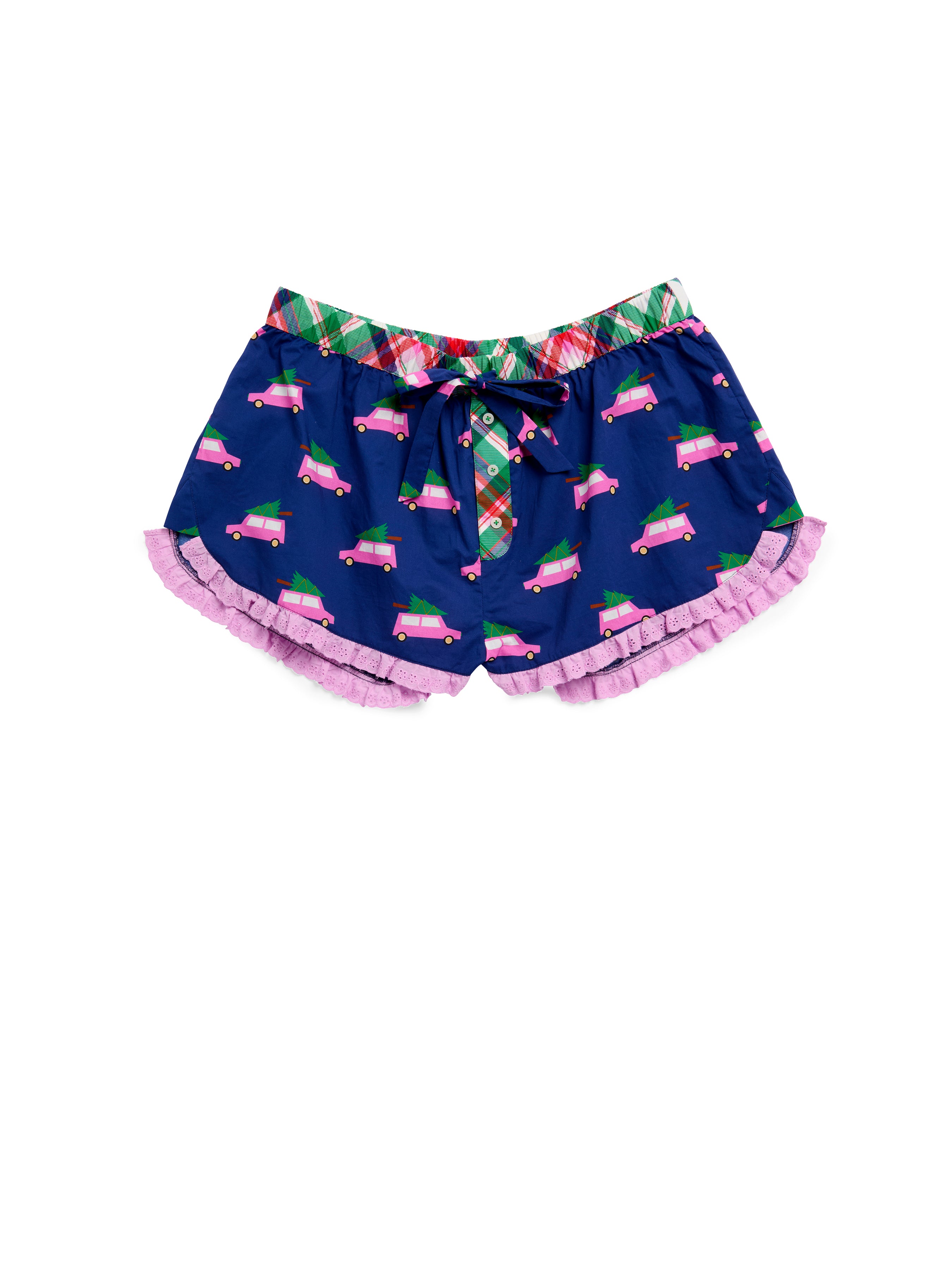 Shiraleah Pink Car Boxer Short, Navy